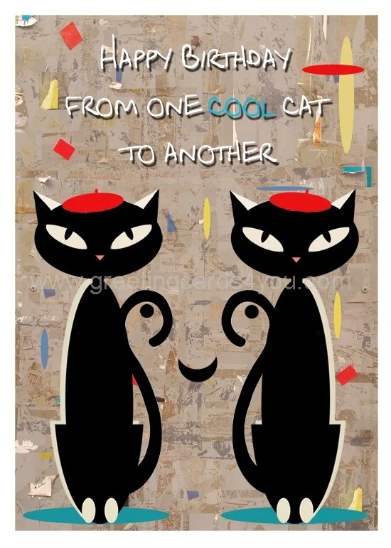 5720170021 - Happy Birthday from one cool cat to another
