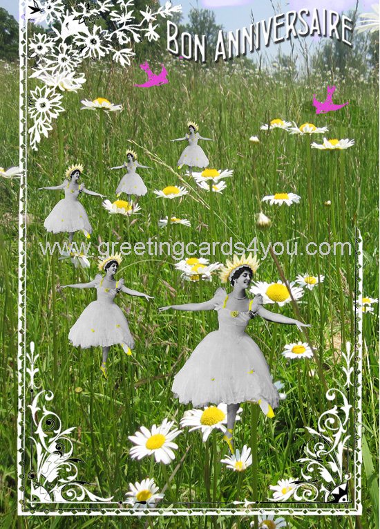 5720130101FR - Bon Anniversaire (daisies)