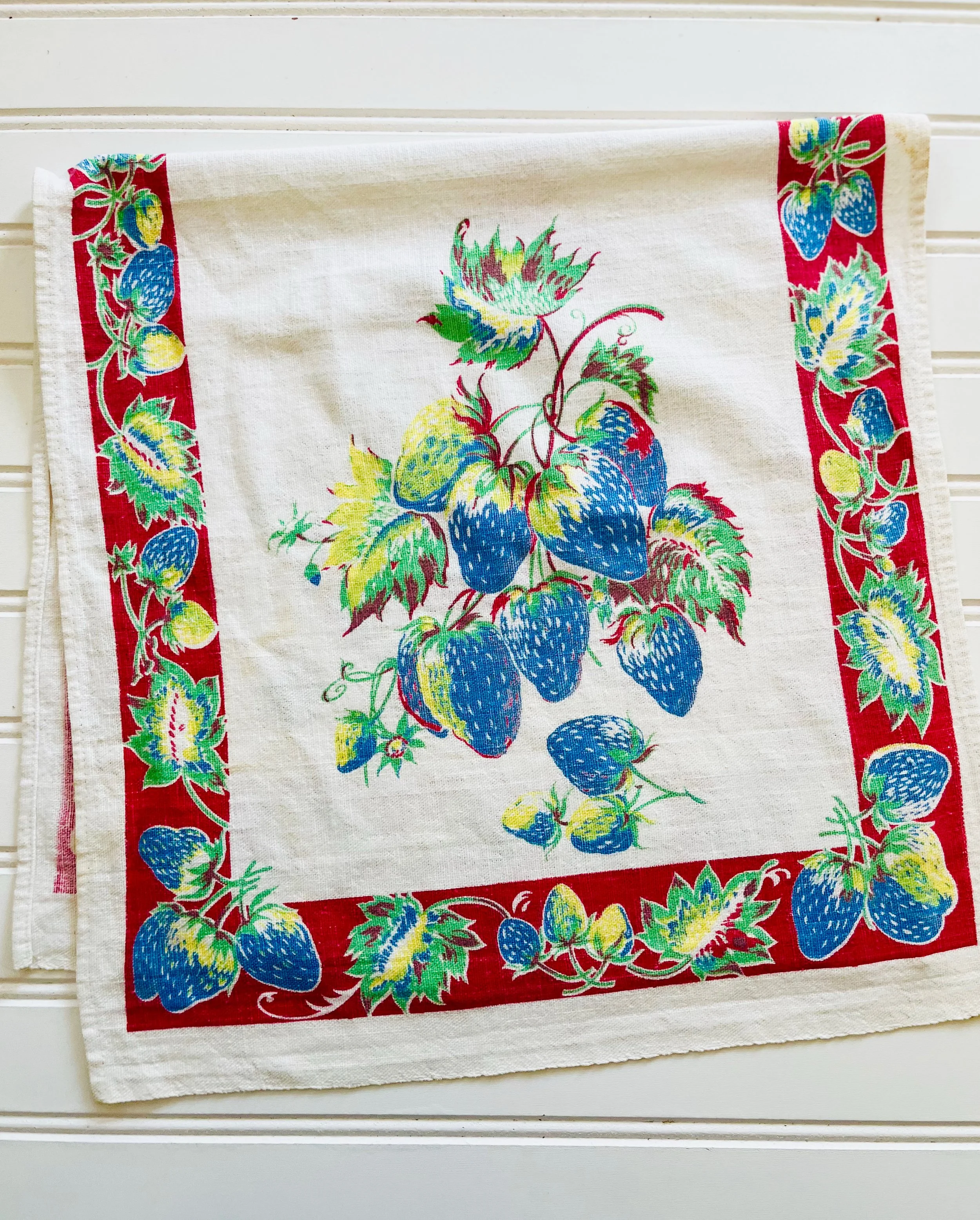 Vintage Strawberry Tea Towel
