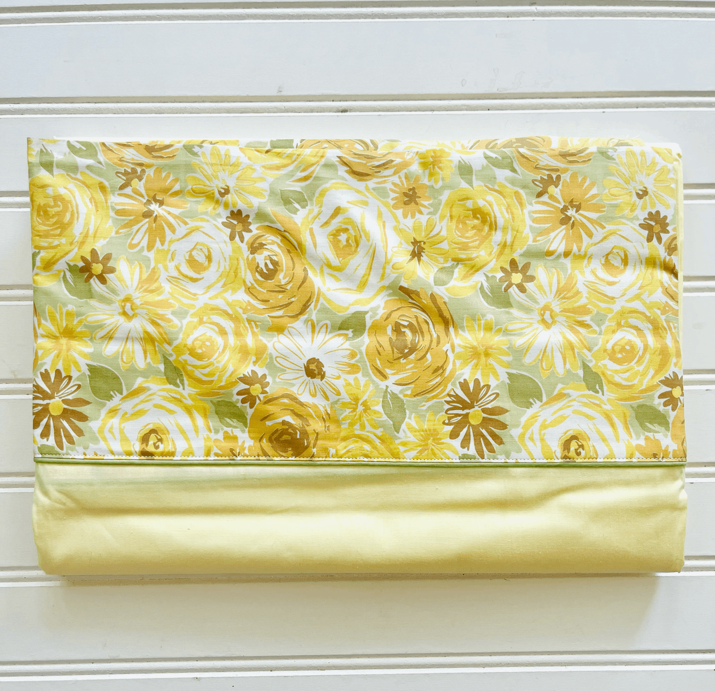 Vintage Cannon Floral Full Flat Sheet — NOS