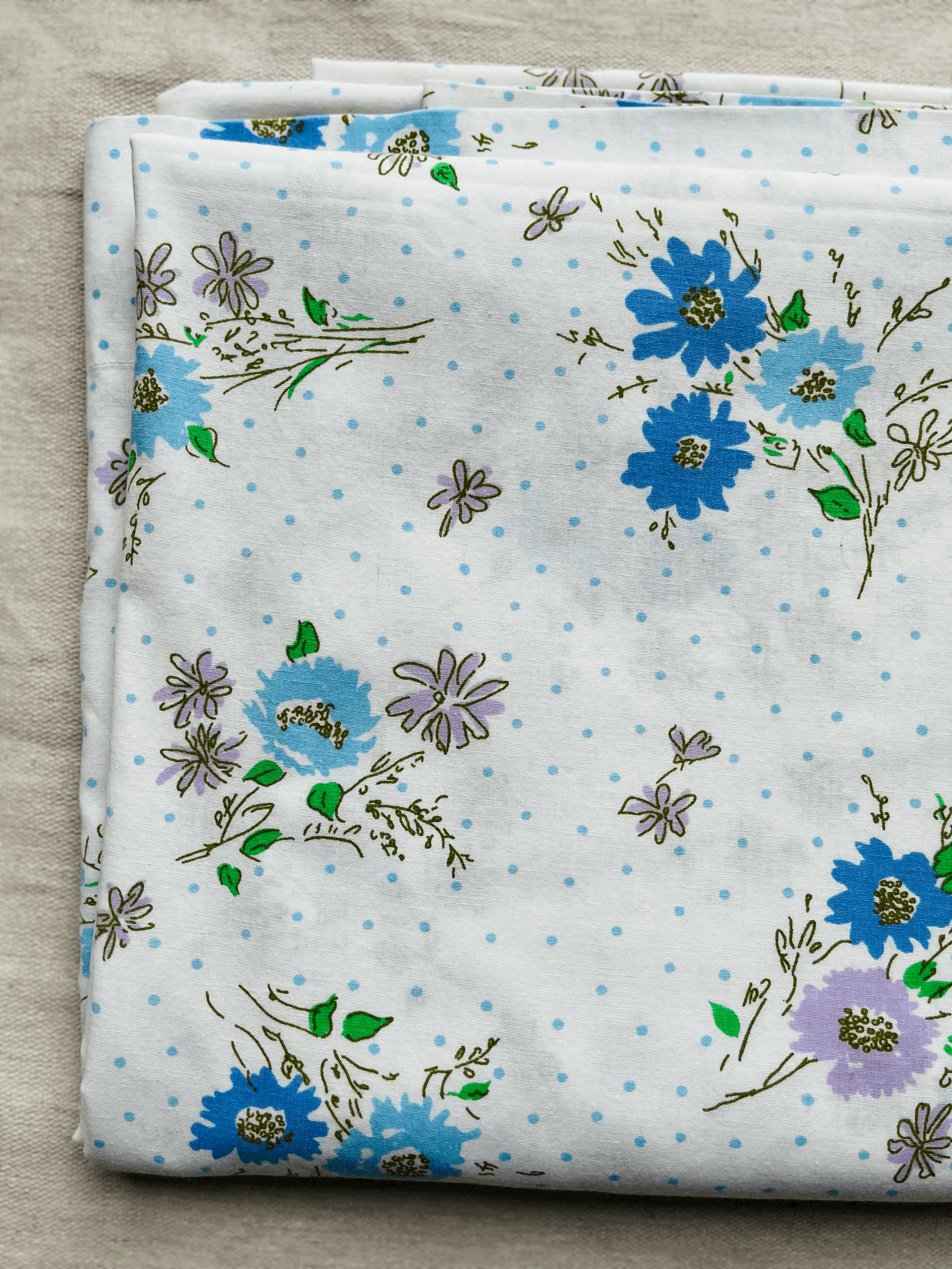 Vintage Blue Floral Twin Flat Sheet – Wamsutta No Iron