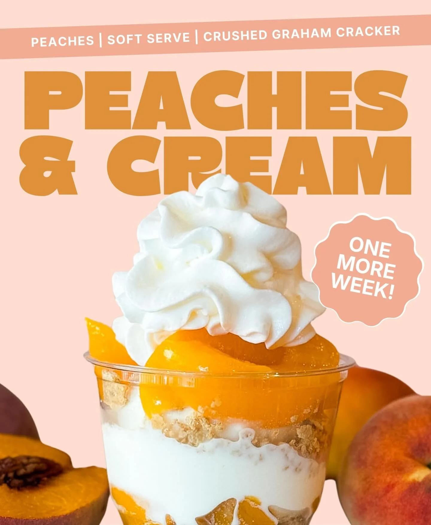 7 MORE DAYS OF PEACHES &amp; CREAM 
🍑 🍑🍑🍑🍑🍑