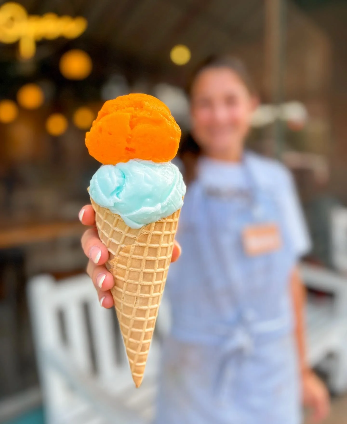Daiquiri and Tangerine sorbet!!! The perfect Sunday pair 🍹🍊🩵