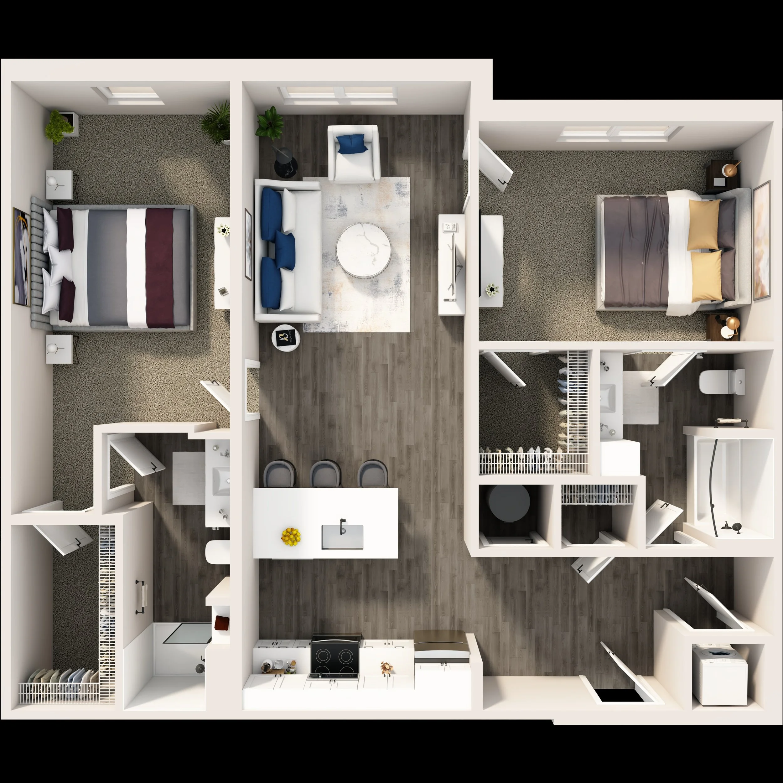 The Millstream floorplan offers 2 bedrooms and 2 bathrooms across a thoughtfully designed layout, delivering the perfect blend of comfort and convenience! Enjoy an open-concept living and kitchen area that creates a bright, welcoming space ideal for 