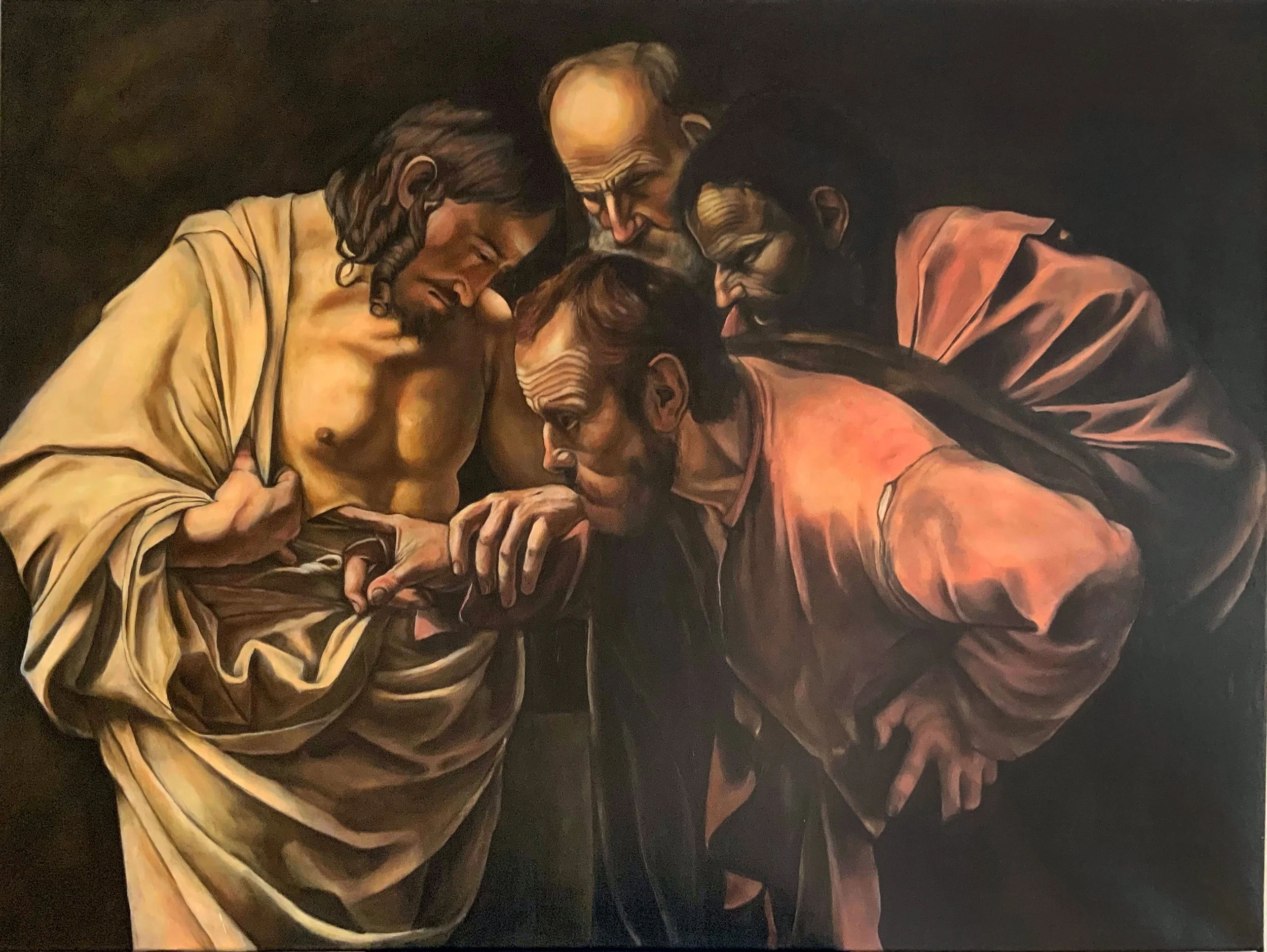 Caravaggio Mastercopy, The Incredulity of Saint Thomas