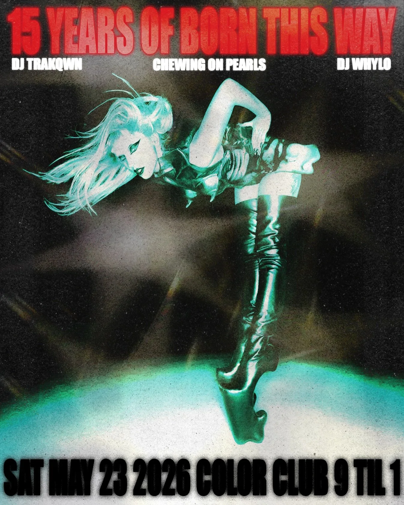 $10 PRESALE tickets available now at the link in bio!
⭐️
Join Chewing on Pearls at Color Club on Saturday, May 23rd to celebrate the 15th anniversary of Lady Gaga&rsquo;s seminal 2011 album BORN THIS WAY! Described by Pitchfork as a record that makes