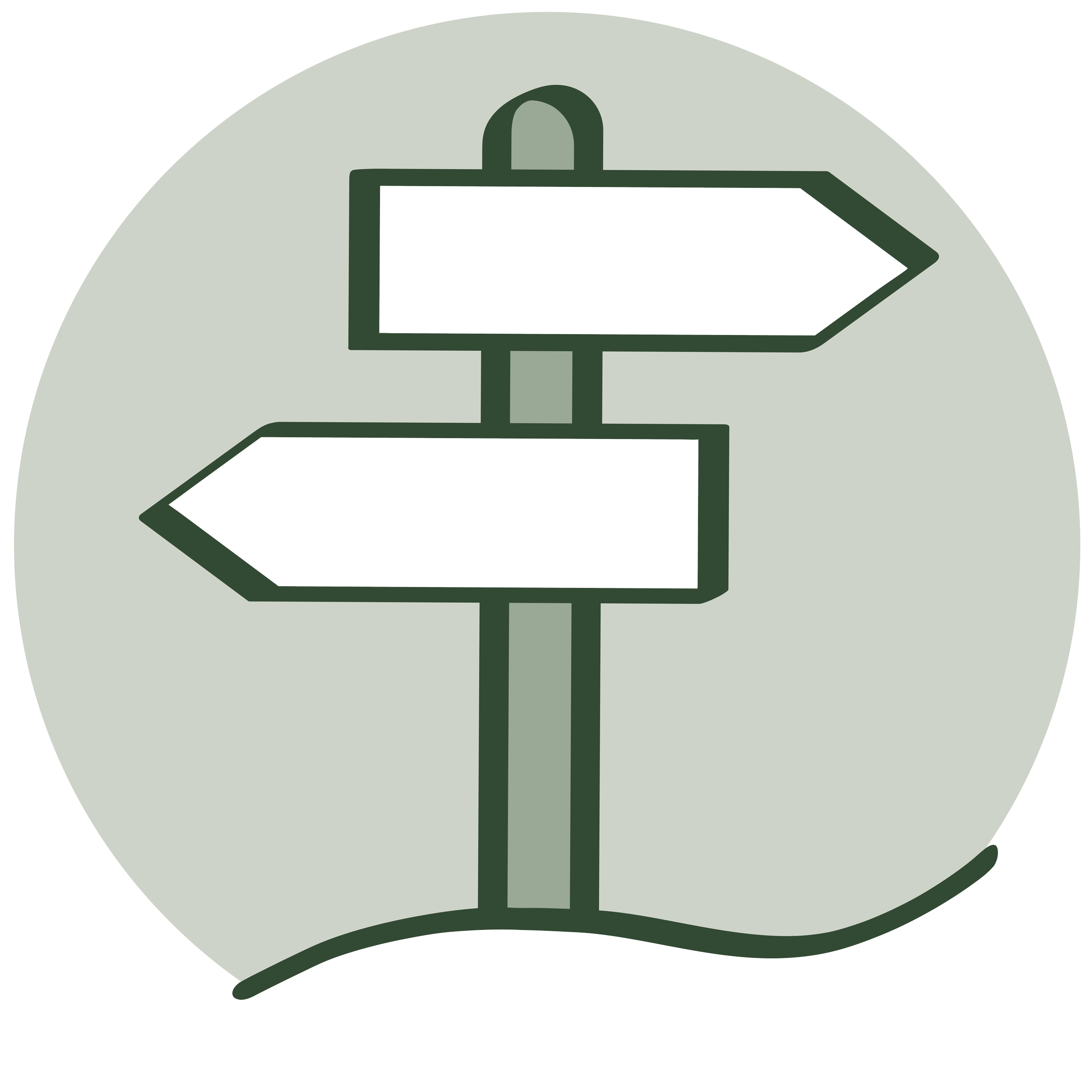 Icon, welches einen Wegweiser zeigt.