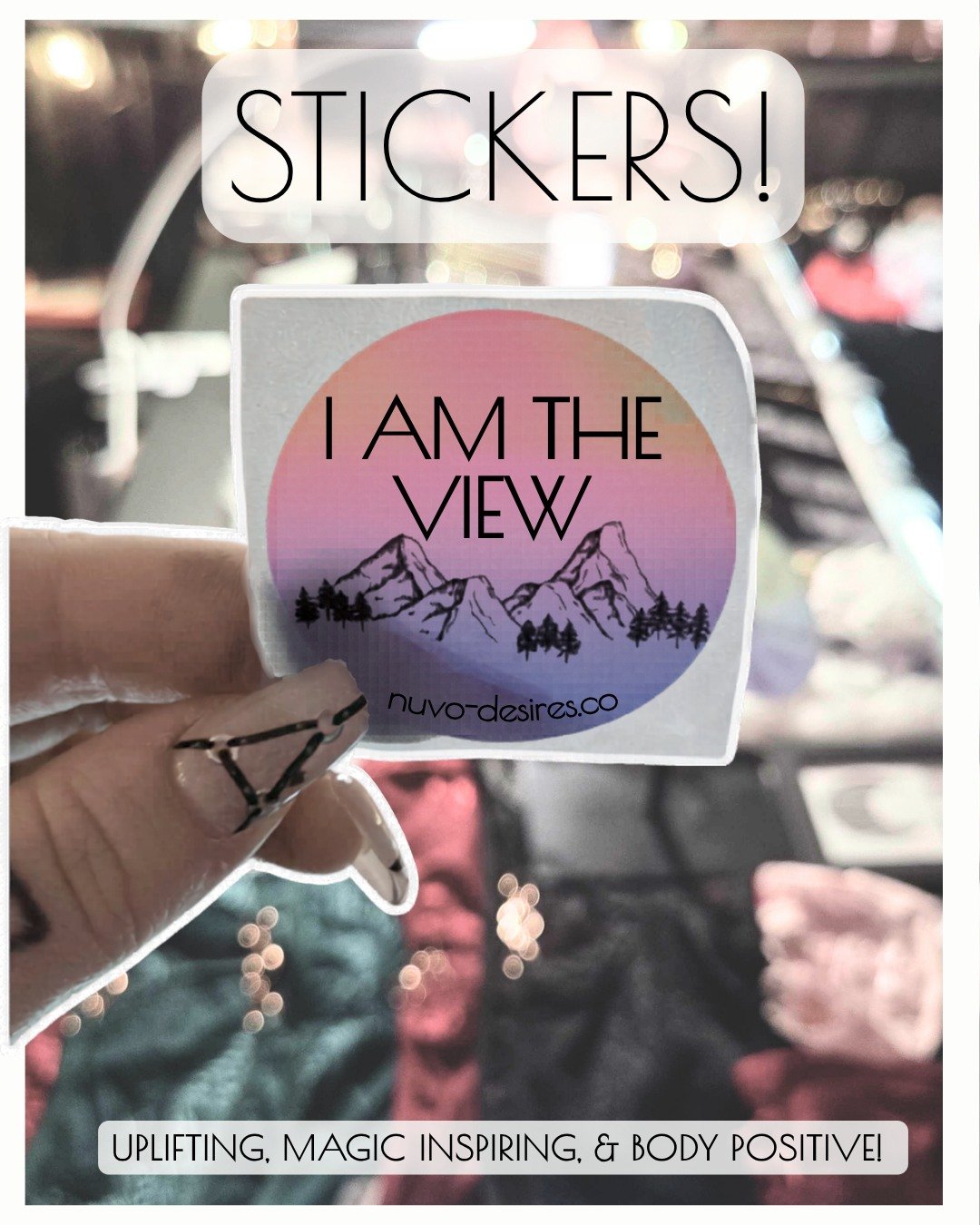 I am so very proud of these lil stickers! Look forward to a few in any upcoming orders and at events! 

Limitation breeds creativity, and so does a time crunch! When we ran out of business cards mid-weekend event, needing a backup and these lil guys 