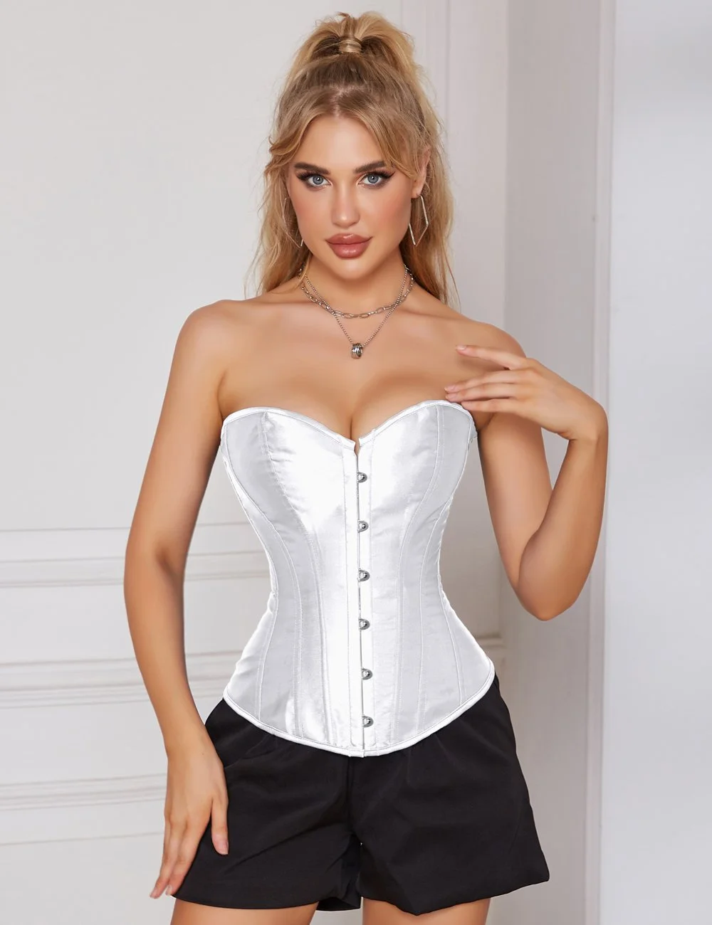 Satin Palace Corset ~ Selenite