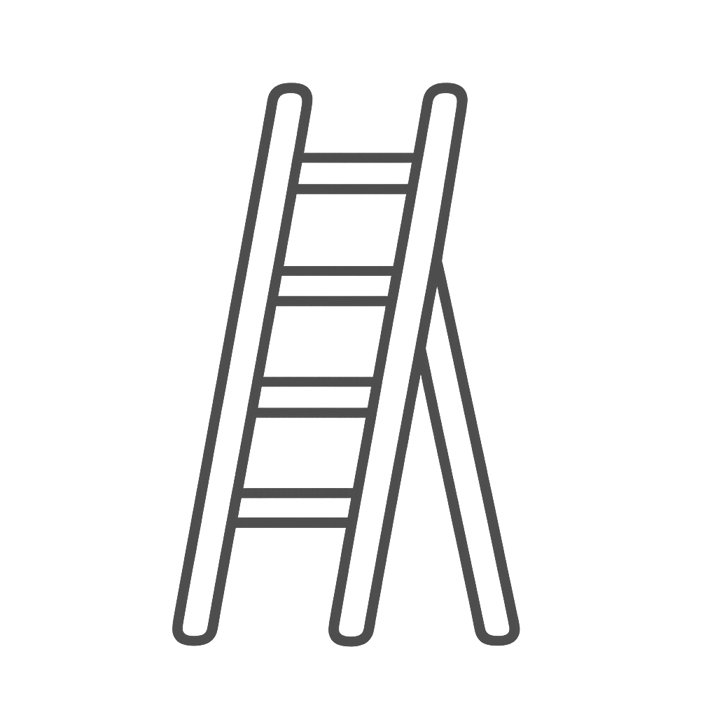 Illustration of a step ladder.