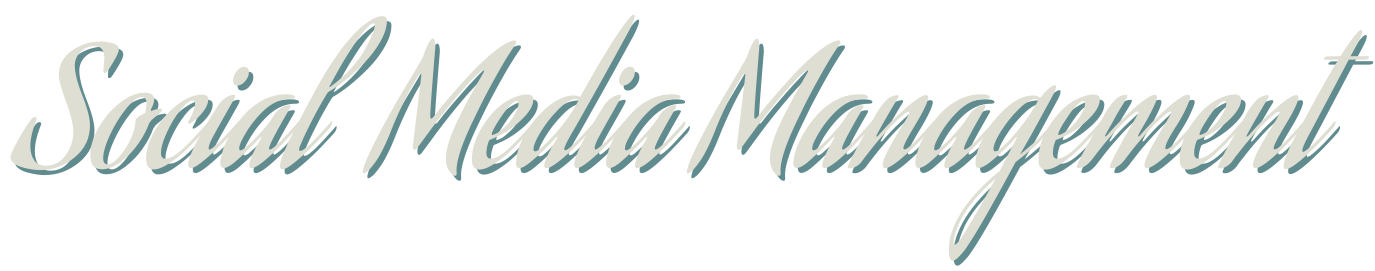 Text reading "Social Media Management" with a stylized 3D effect.
