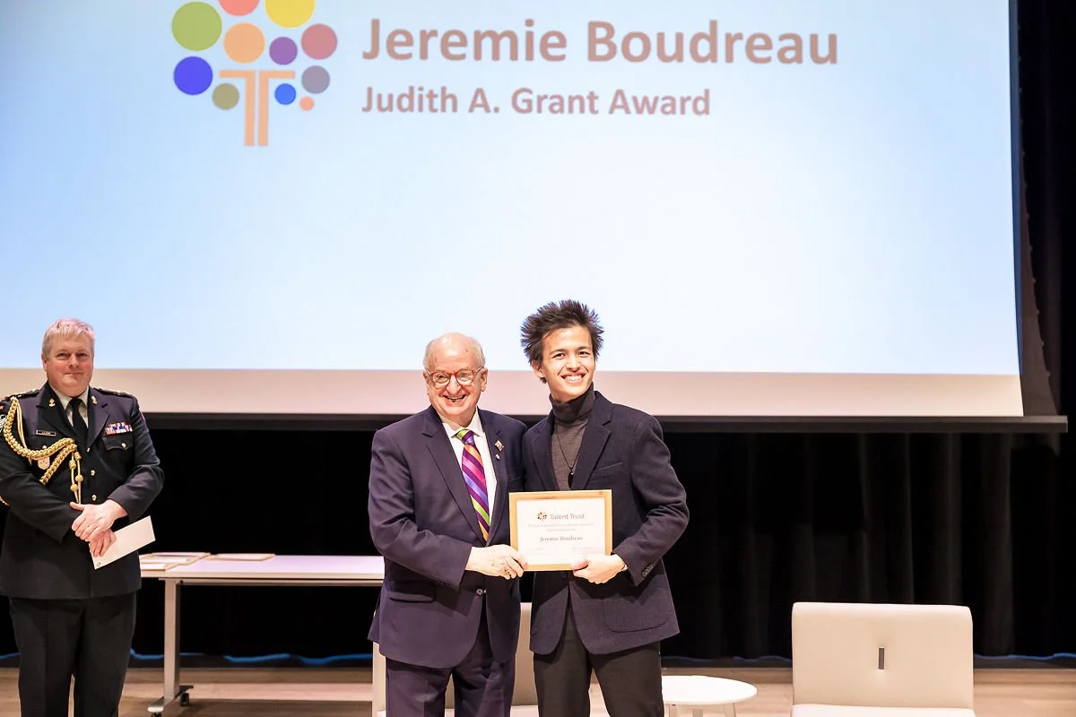 Receiving the Judith A. Grant Special Award at the 2024 Nova Scotia Talent Trust Special Awards Ceremony