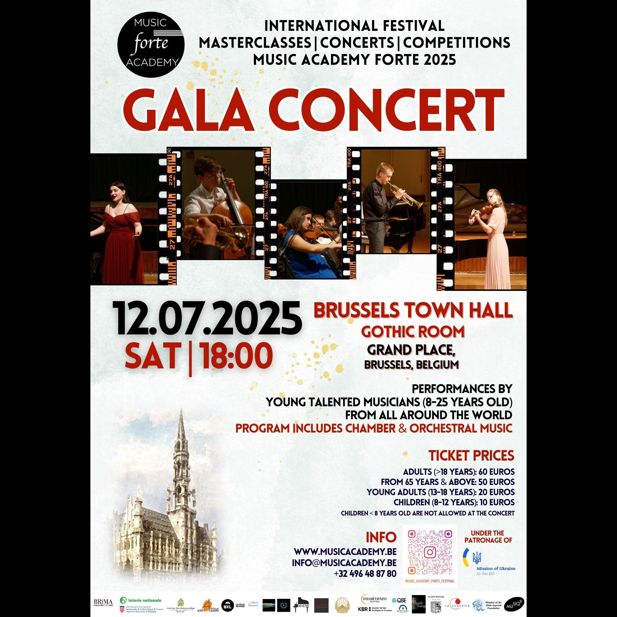 2025 Music Academy FORTE Gala Concert at Brussels' Town Hall