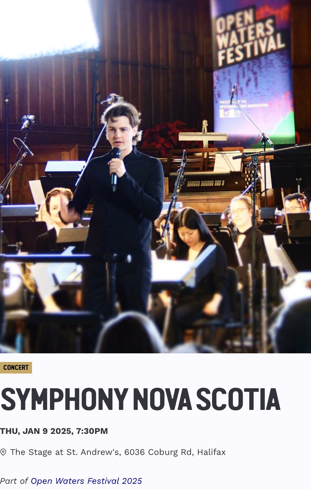 Symphony Nova Scotia at Open Waters 2025