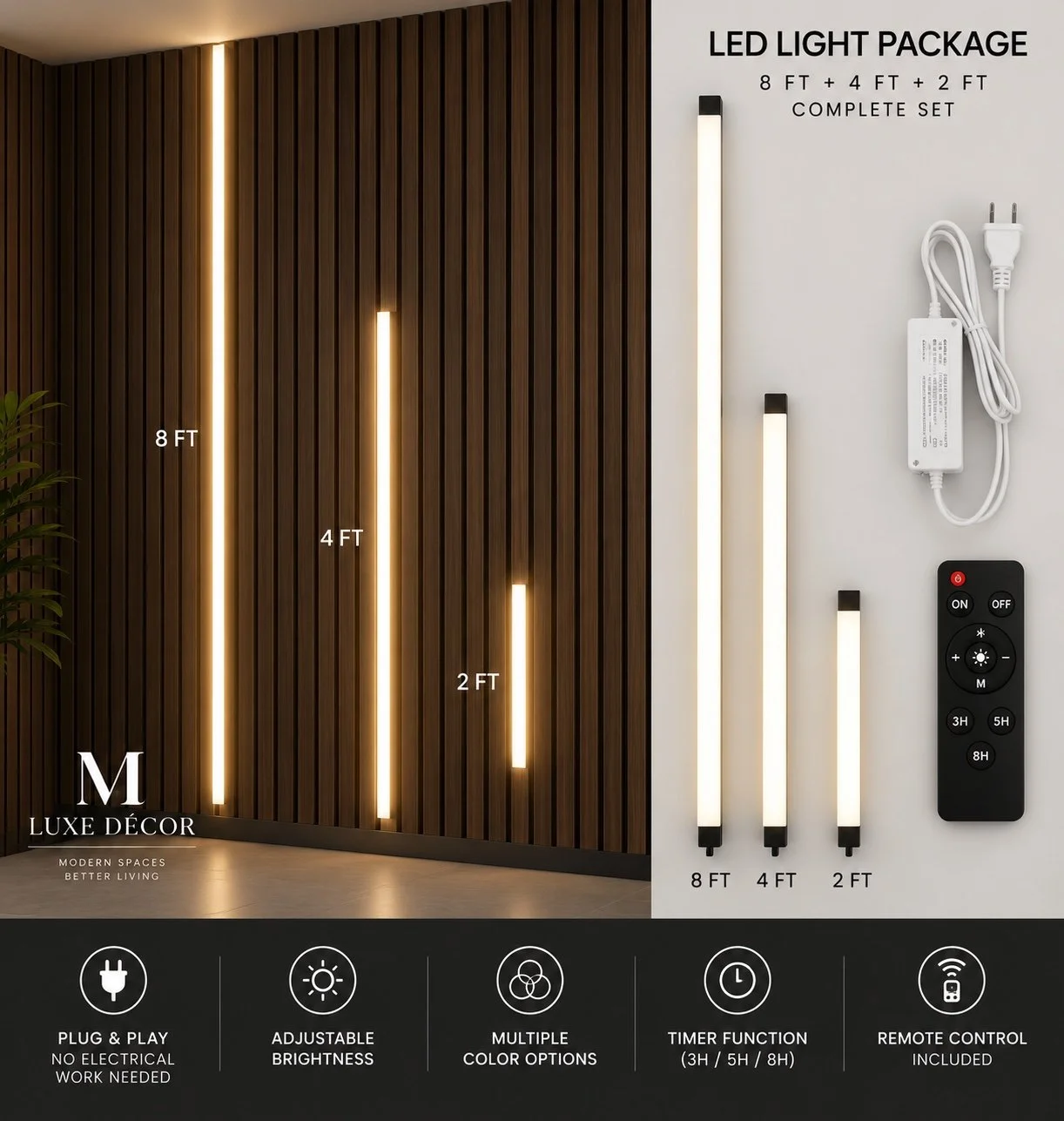 Acoustic Panel LED Light Package