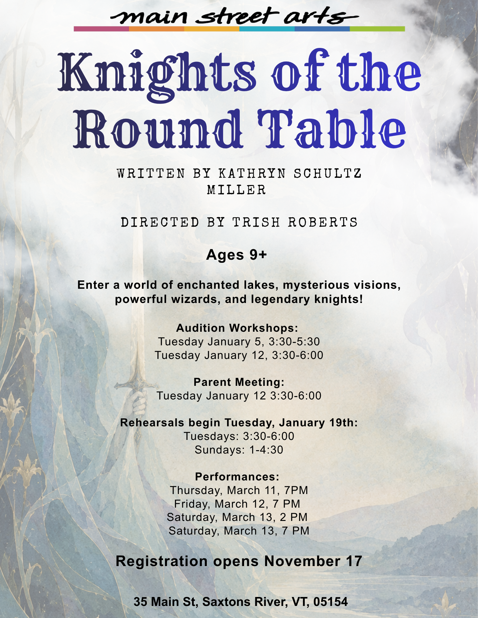 Knights of the Round Table Registration Opens