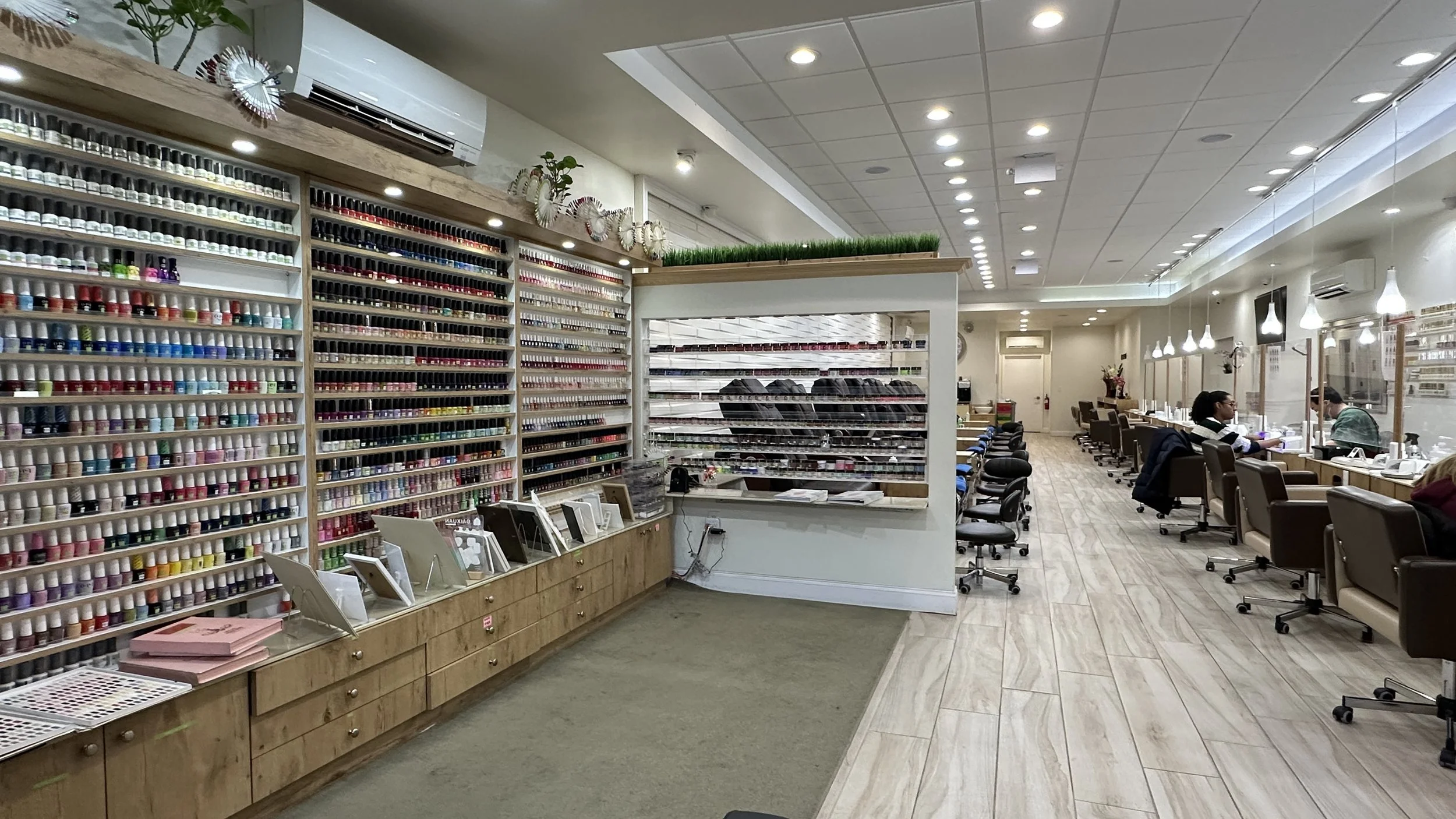 Photo of the interior of Cayuga Nail Spa on Aurora Street in Downtown Ithaca.