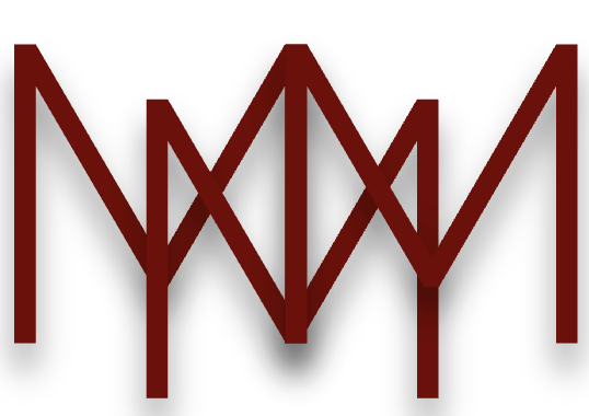 A series of interconnected red lines forming a zigzag pattern with sharp peaks and valleys, creating a jagged visual effect.