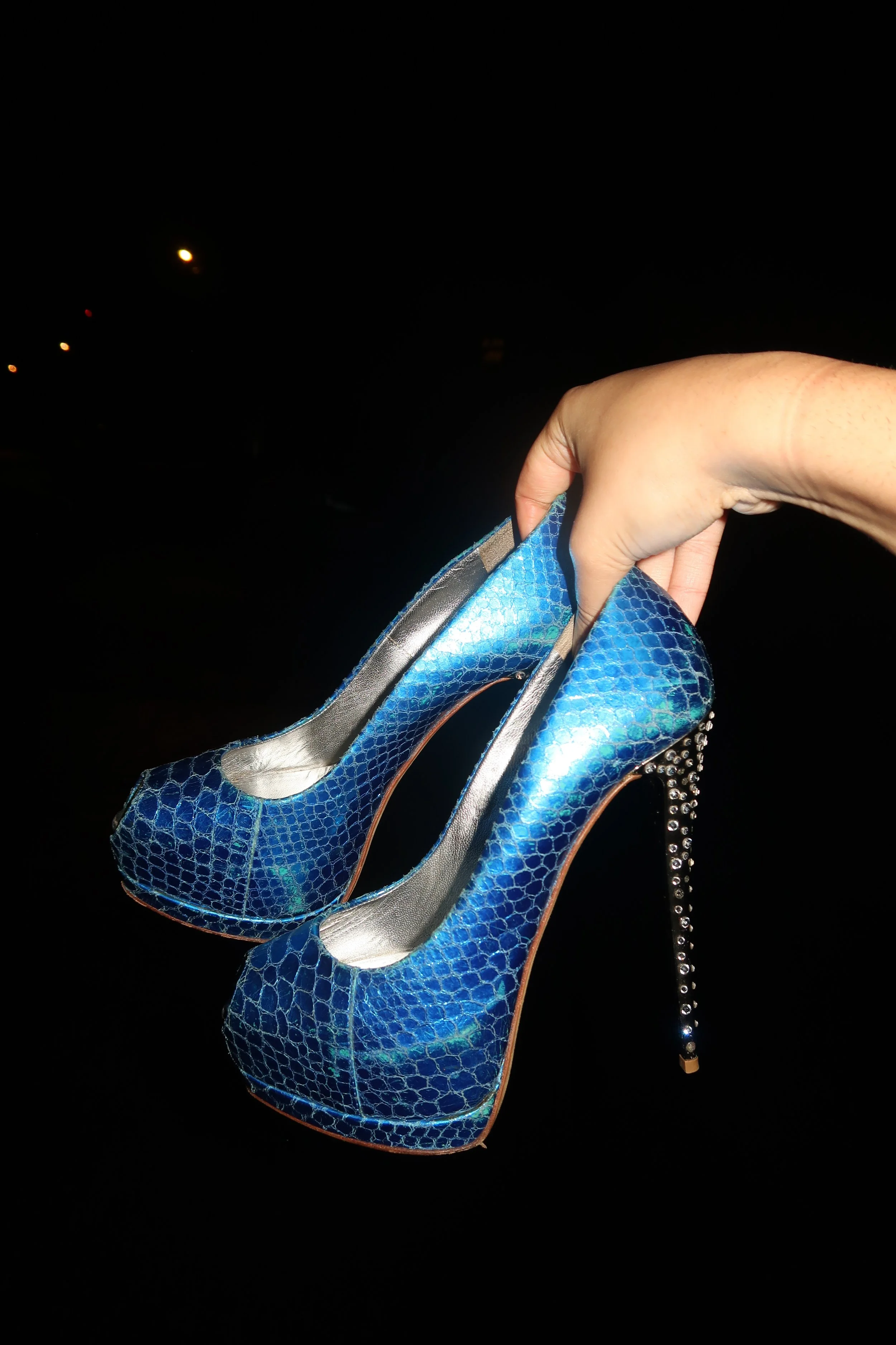 Giuseppe Zanotti blue platform heels
