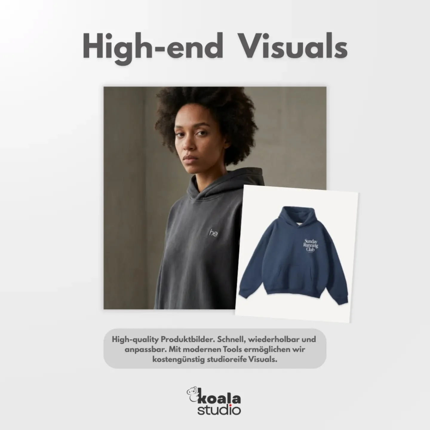 Wir lieben es, Konzepte zu entwickeln &ndash; jedes Produkt, jede Pose, jedes Detail.

Die hier gezeigten Visuals sind fiktiv, basieren auf unserer Vorstellungskraft und zeigen, was m&ouml;glich ist, wenn Idee auf software gest&uuml;tzte Tools trifft