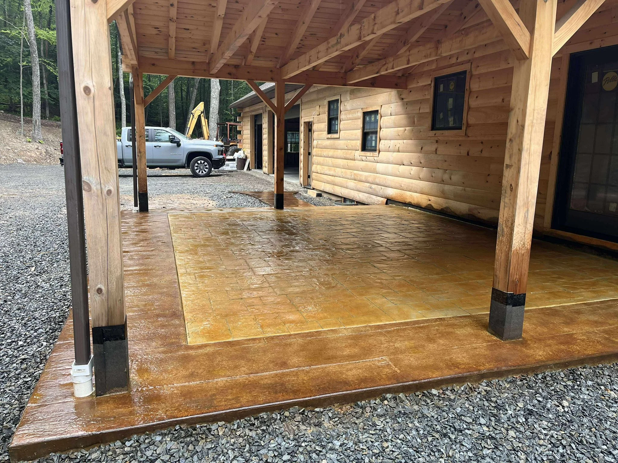 Stamped concrete patio installation in Scranton PA