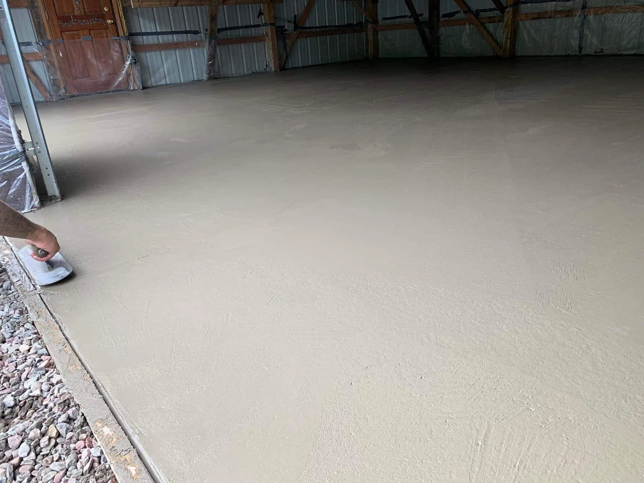 Concrete garage floor pad installation in Kingston PA