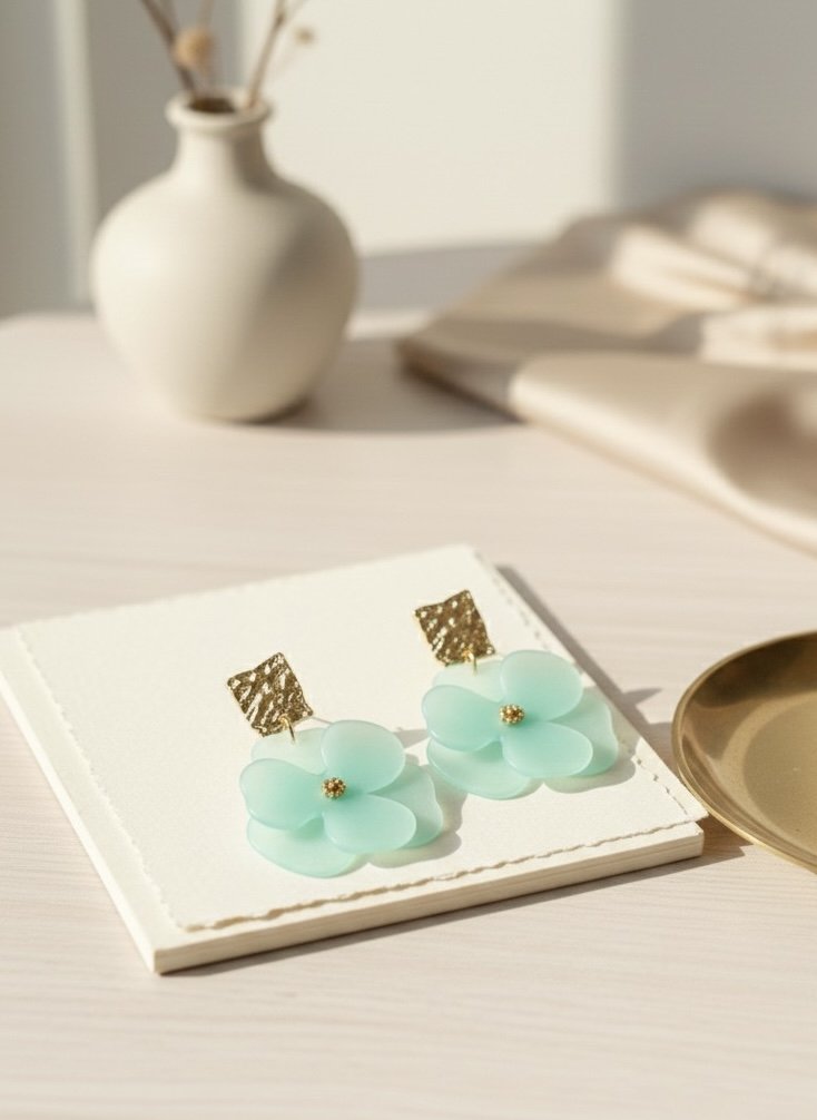 Boucles d’oreilles à tige « Aquarelle Florale »