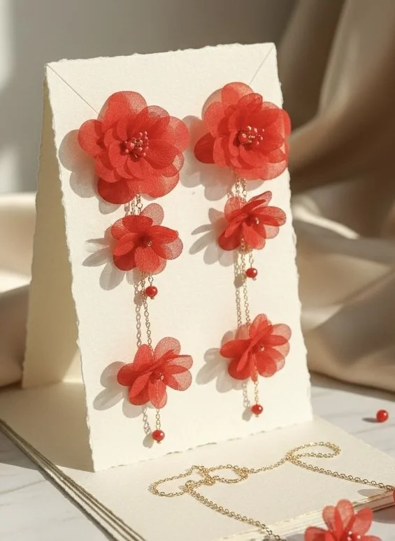 Boucles d’oreilles à tige « L'Élégance Florale »