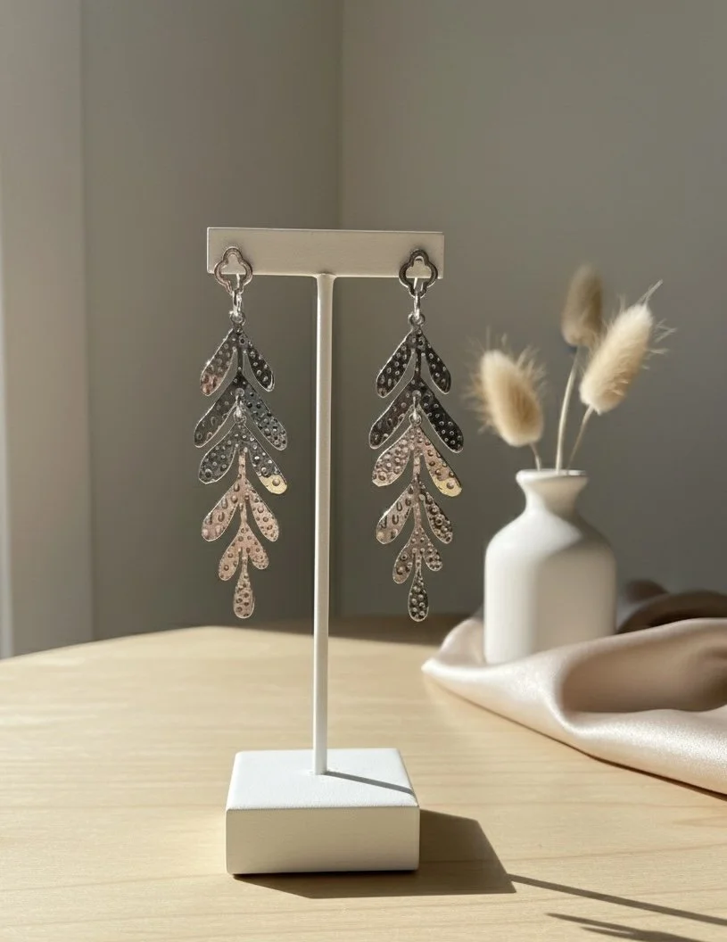 Boucles d'oreilles à tige "Rameau Scintillant"