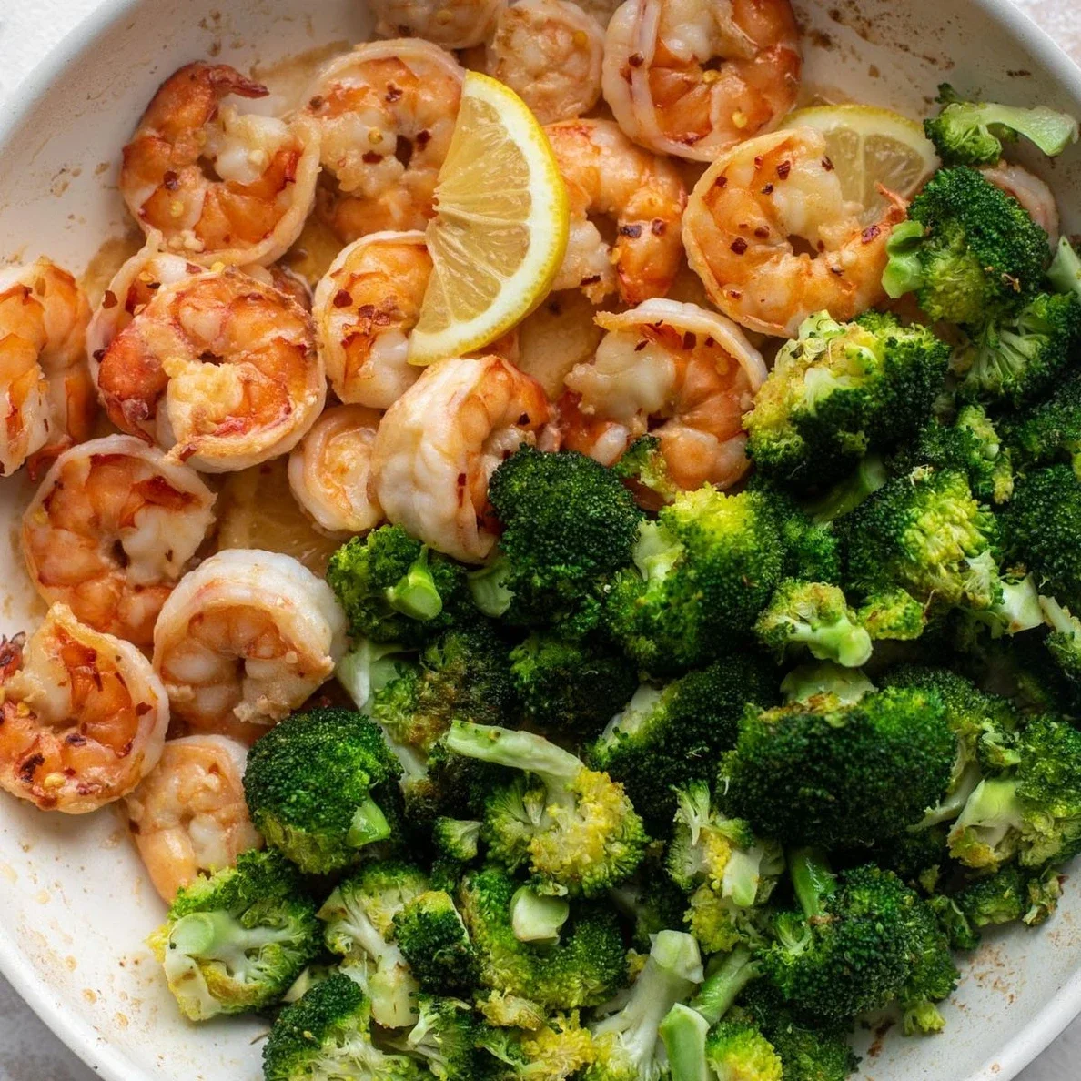 Healthy high Protein Shrimp Alfredo