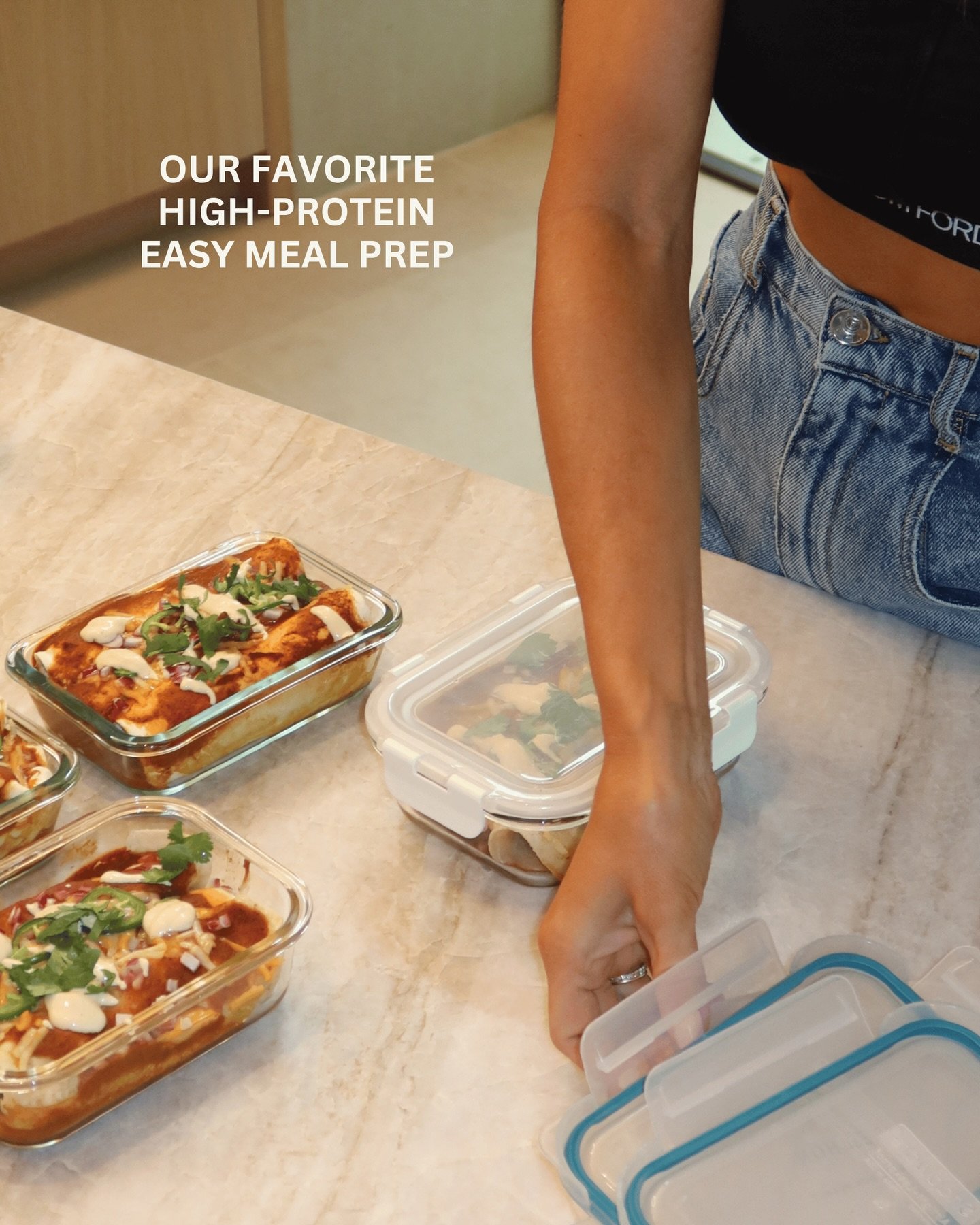 Tired of meal prep meals that leave you hungry an hour later? 
 These Stay Fit High Protein Enchiladas are one of our go-to prep options when we want something quick, easy, and actually filling. Packed with protein and fiber, they keep you satisfied 
