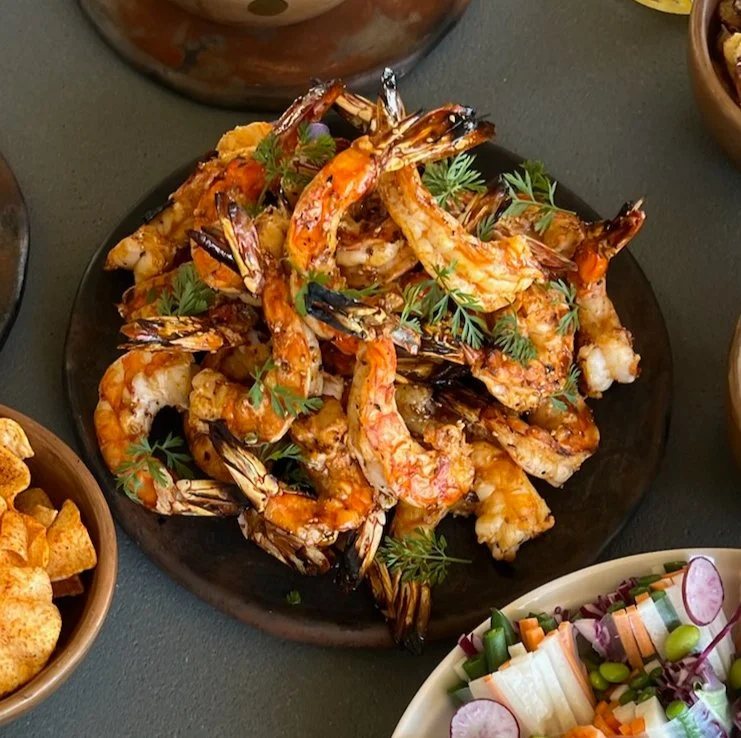 Salsa macha grilled shrimp