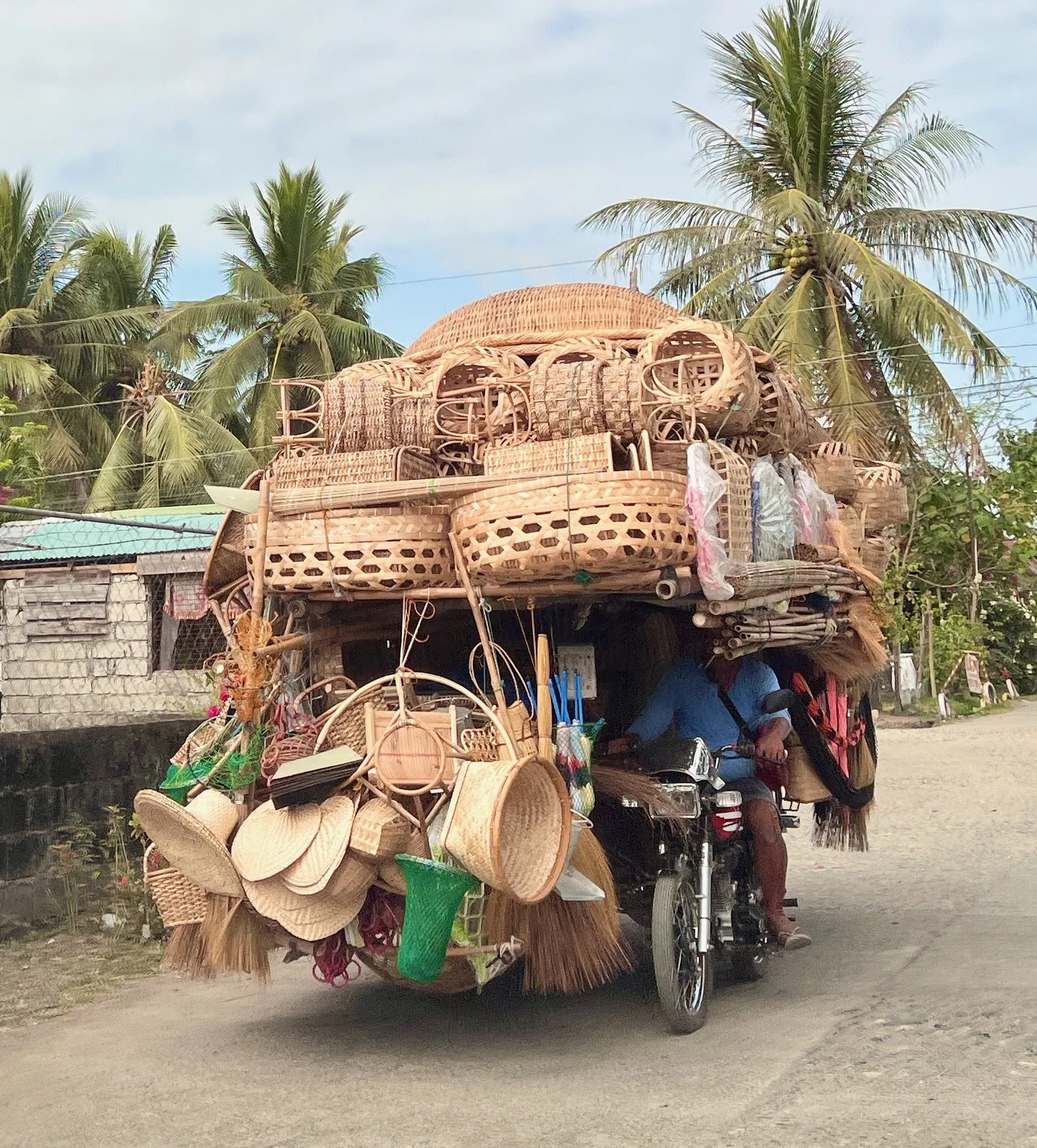 Vendor selling native baskets