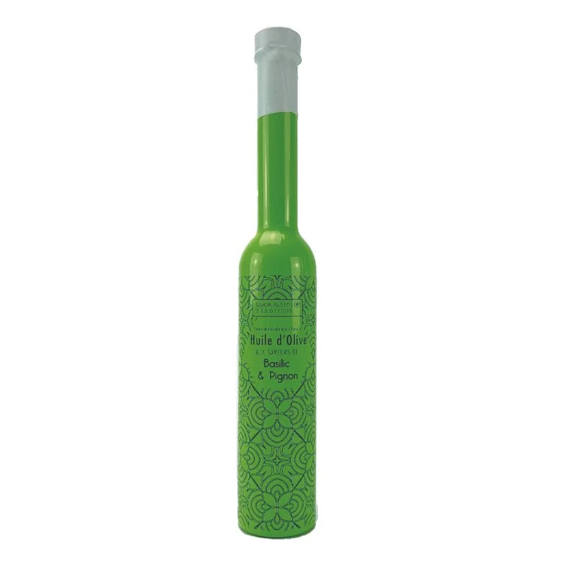 Préparation culinaire à base d'huile d'olive saveurs basilic et pignon