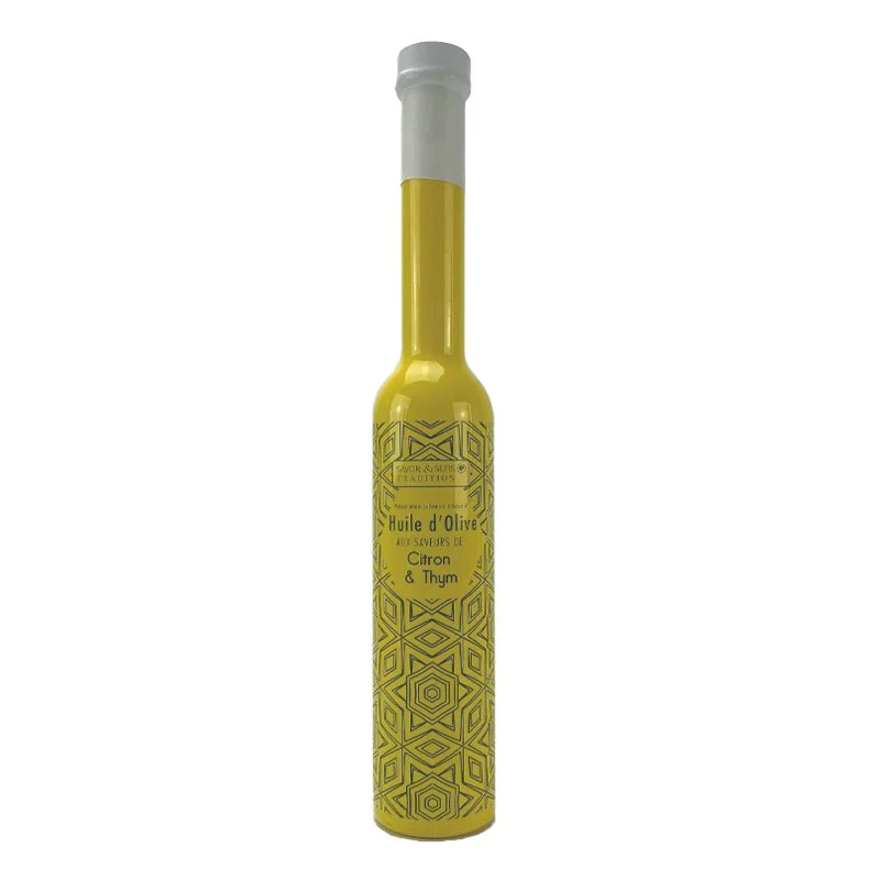 Préparation culinaire à base d'huile d'olive saveurs citron thym