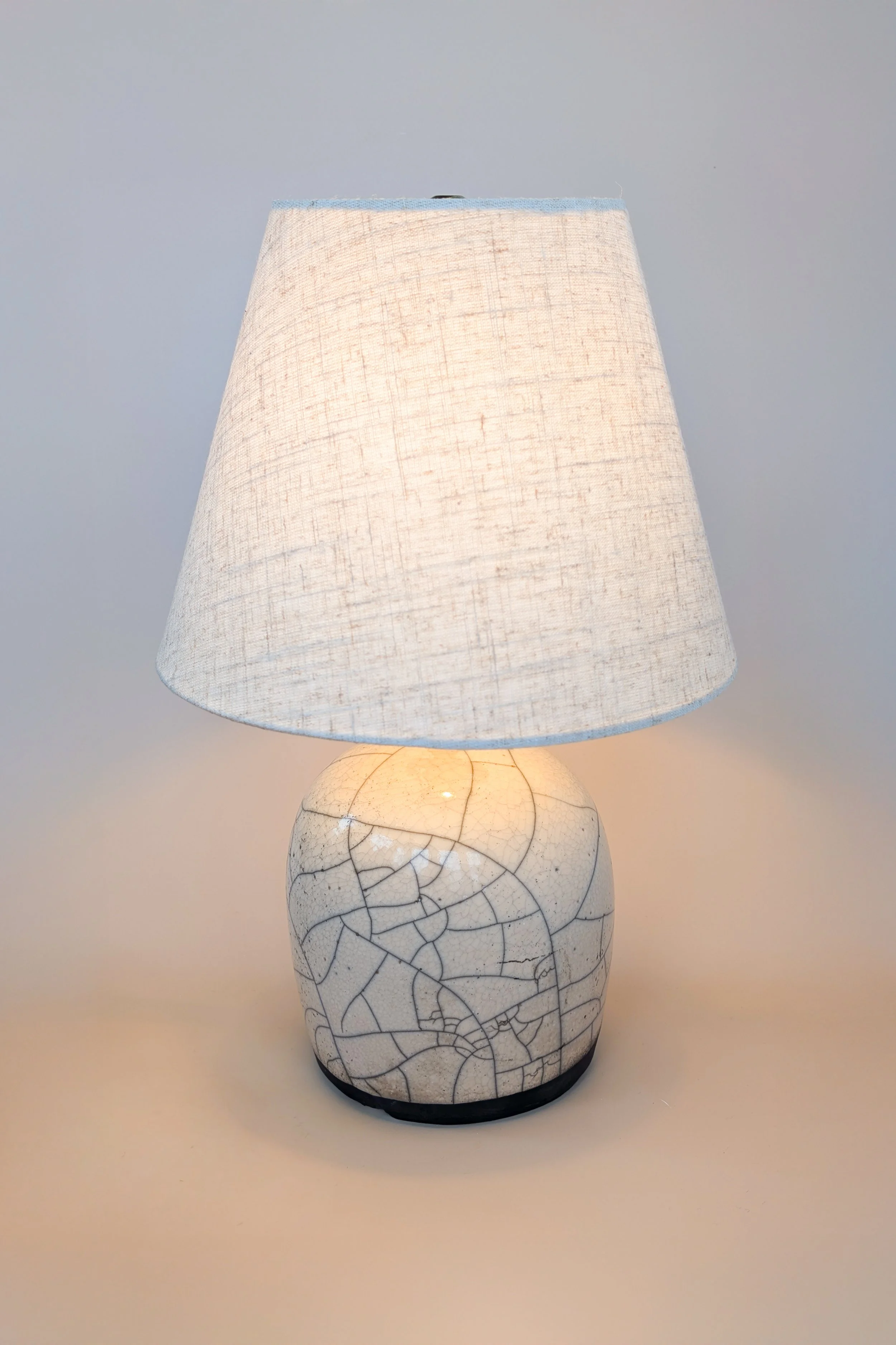 Crackle glaze lamp. 2025.