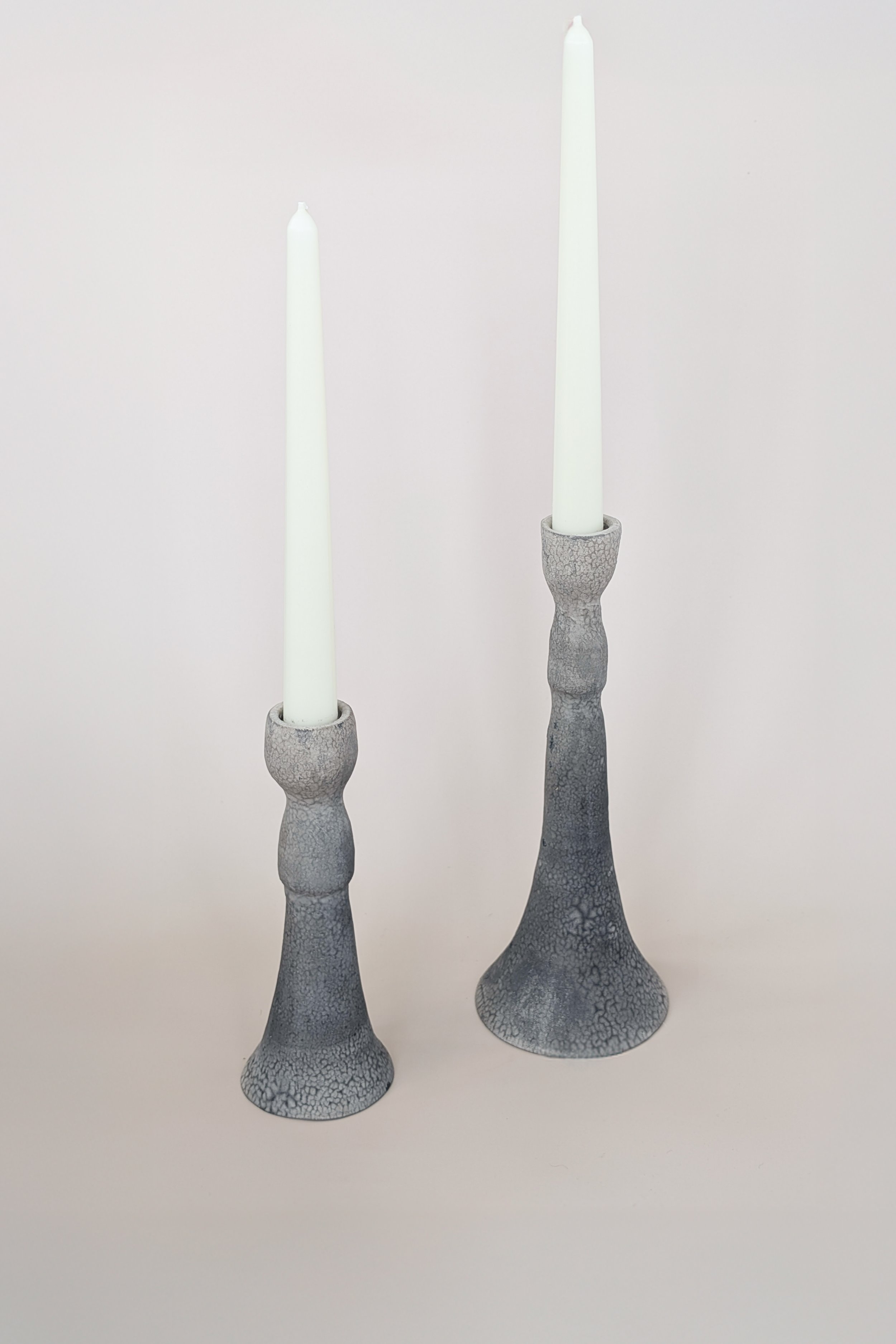Naked raku candlesticks. 2025.
