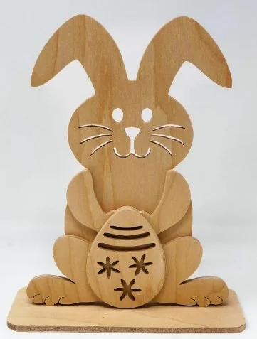 Handcrafted Easter Bunny Wooden Décor