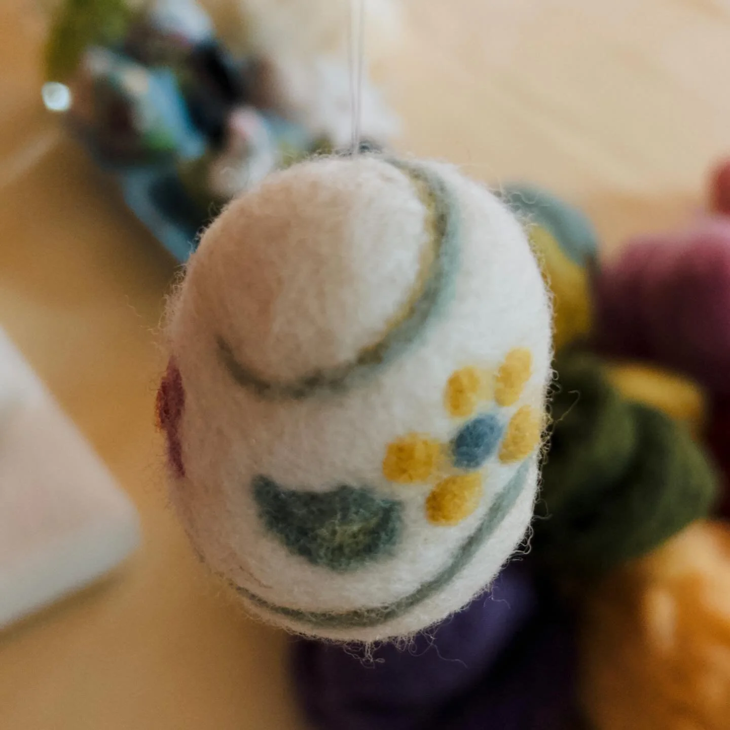 A new tradition here in the studio was born thanks to Isabel at @thefeltedacorns we are leaning into connecting with nature and honoring the egg creations as first signs of spring. We are having conversations around natural fibers, flower, and for th