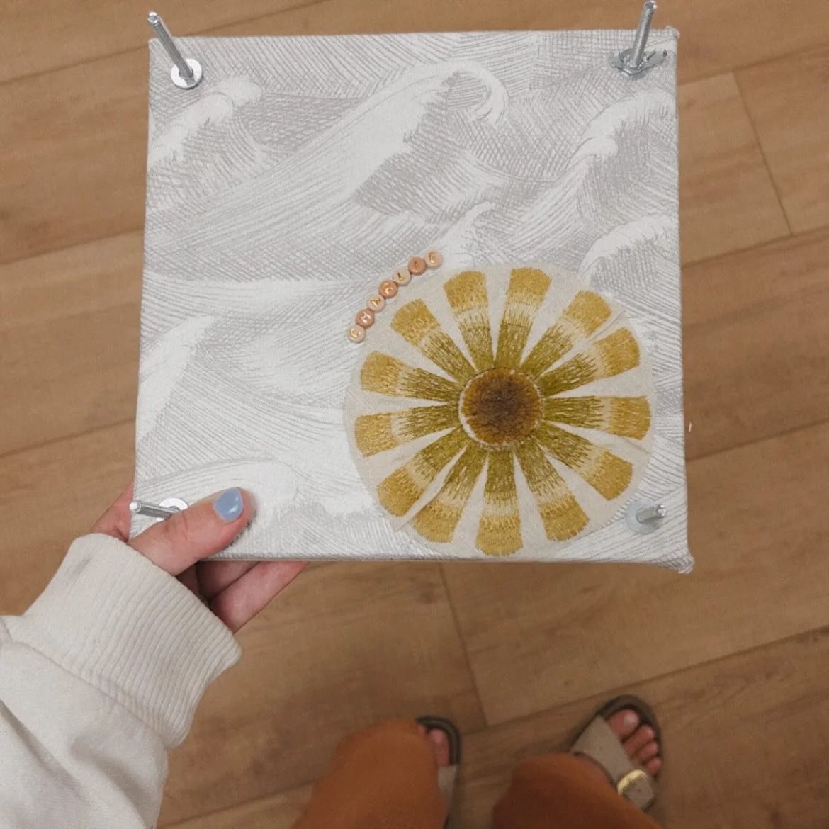 One of my most recnetly gifted items are these homemade flower presses. My aunt and uncle make the press, I design them for each person with all sorts of different studio supplies, and sometimes I even add flowers from my garden ready to enjoy. We wi