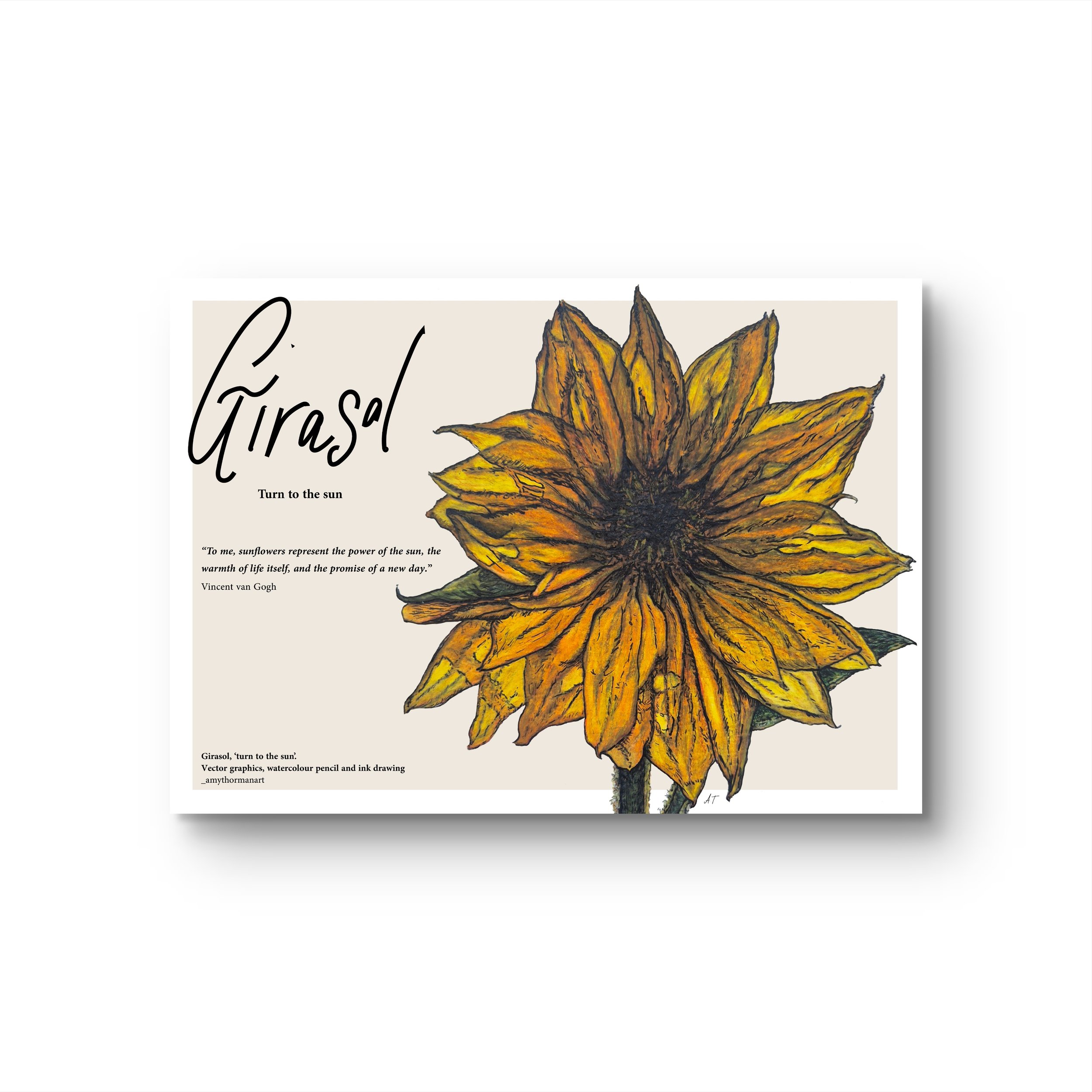 A4 Girasol (sunflower) print
