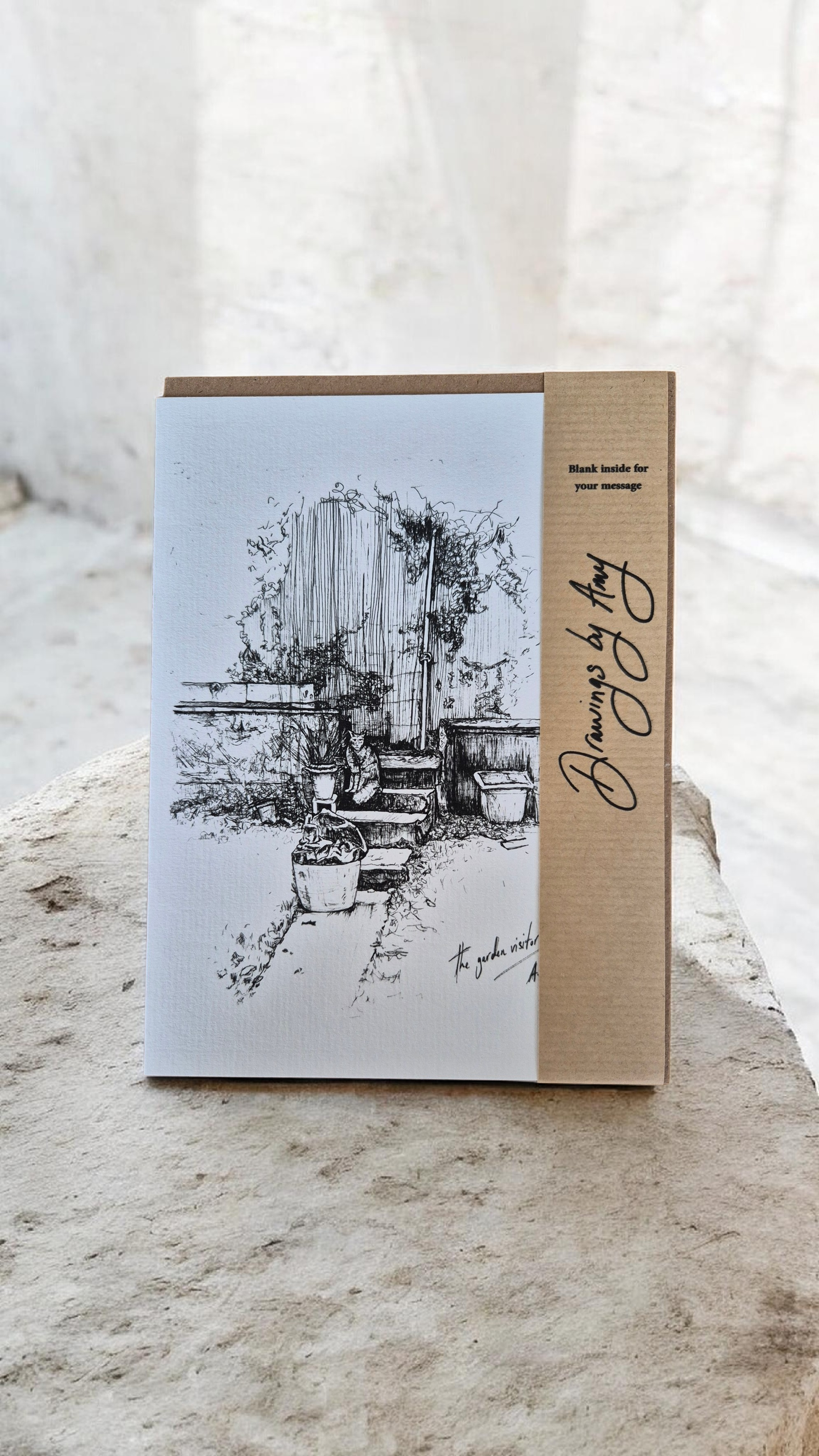 'The Garden Visitor' greetings card