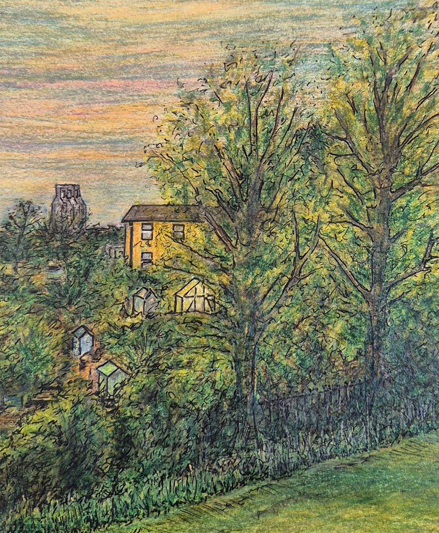 'Perrett's Park in Spring' greetings card