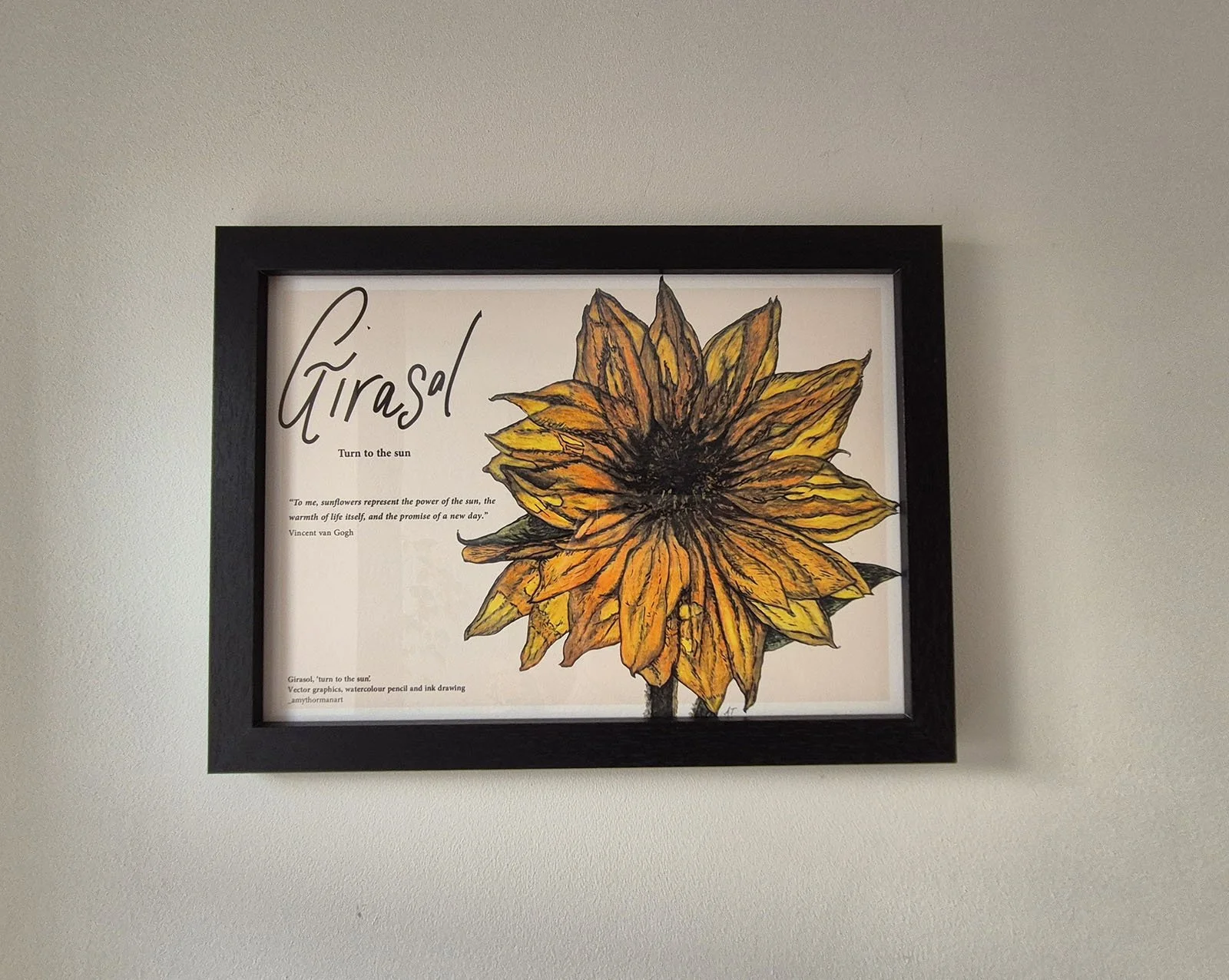 A4 Girasol (sunflower) print
