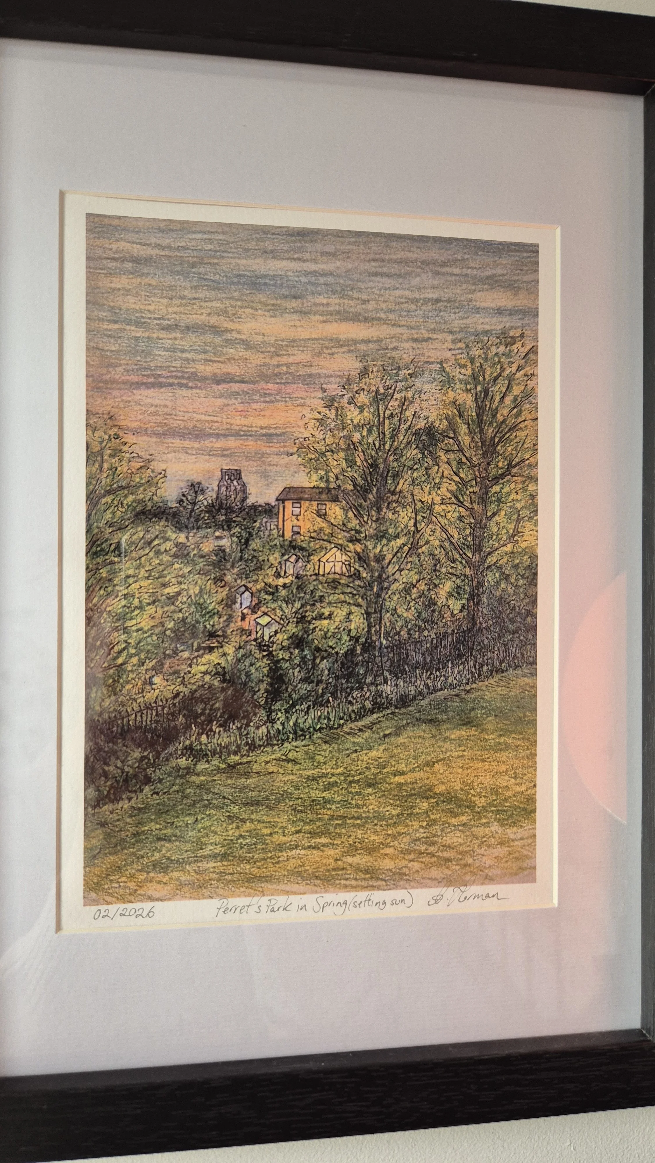Framed Perrett's Park print