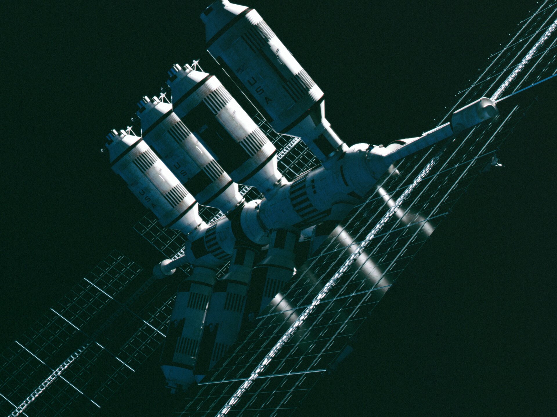 A 70s concept for a modular space station called the Growth Space Station