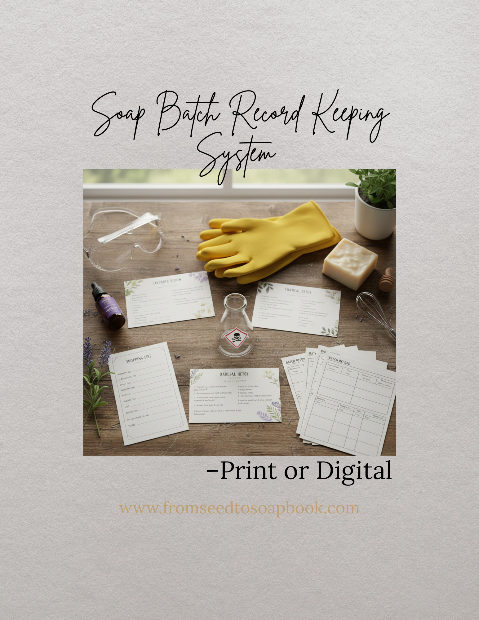 Soap Batch Record Keeping System – Print or Digital