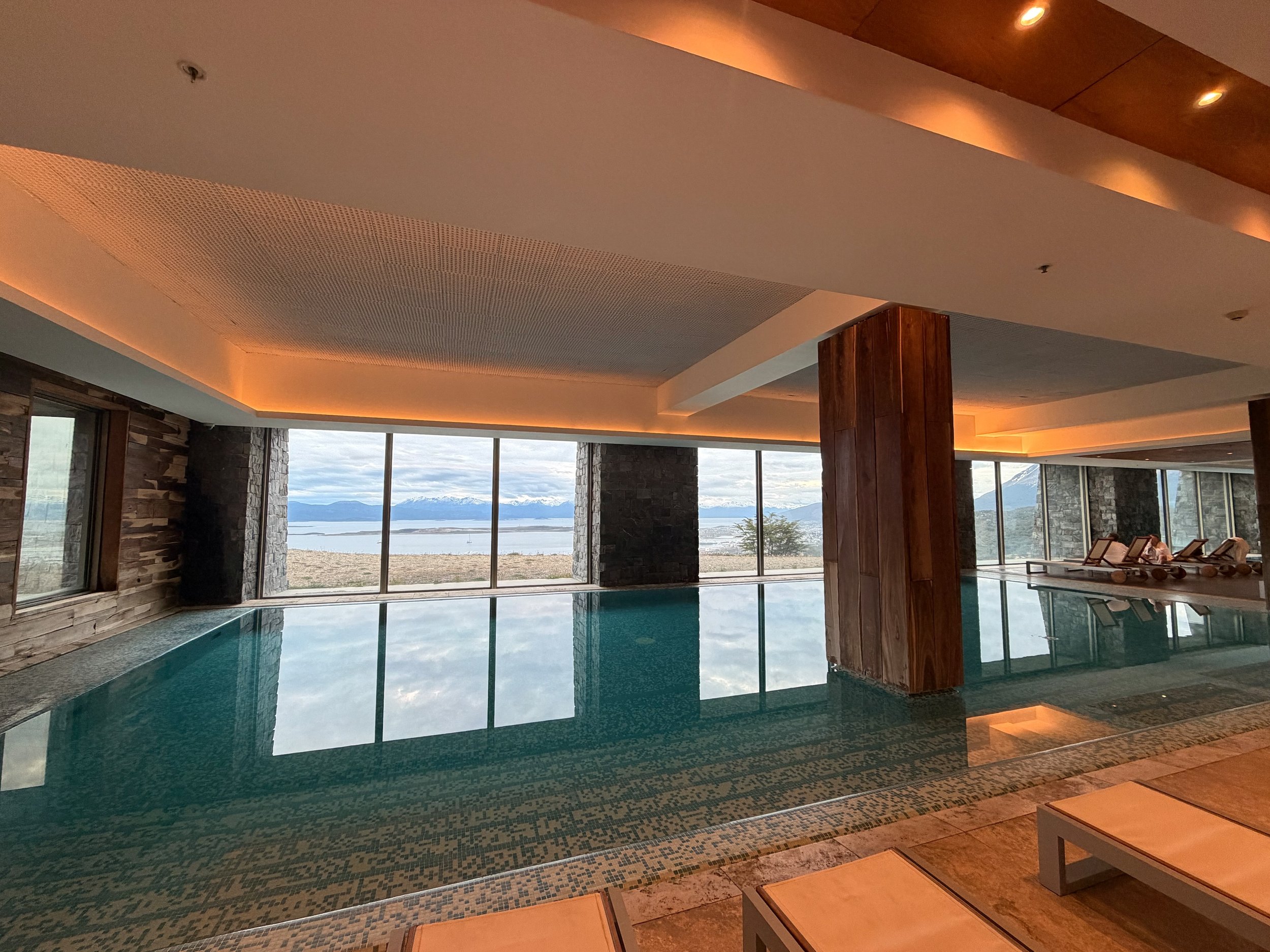 View from the hotel indoor pool