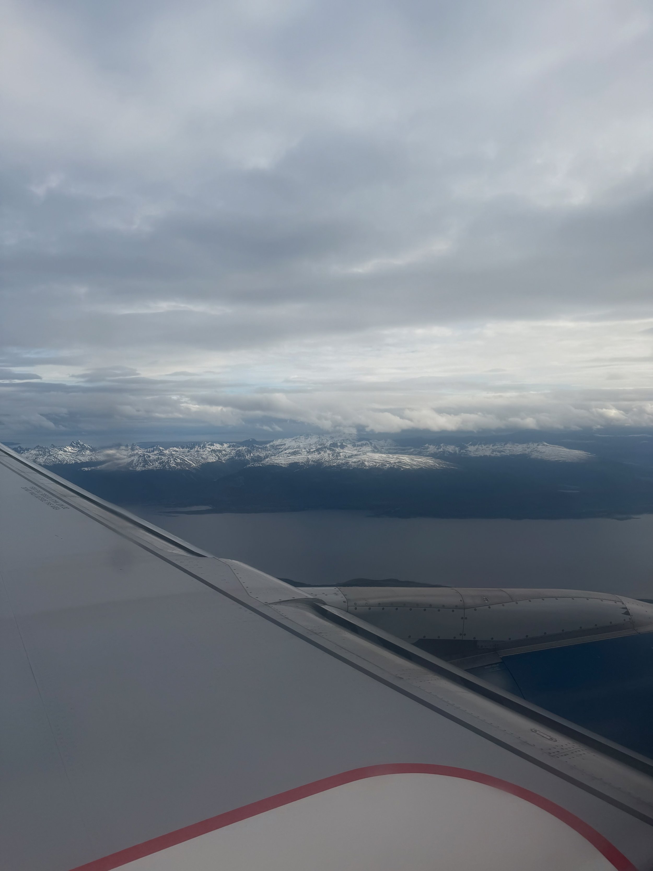 View landing in Ushuaia from the plane