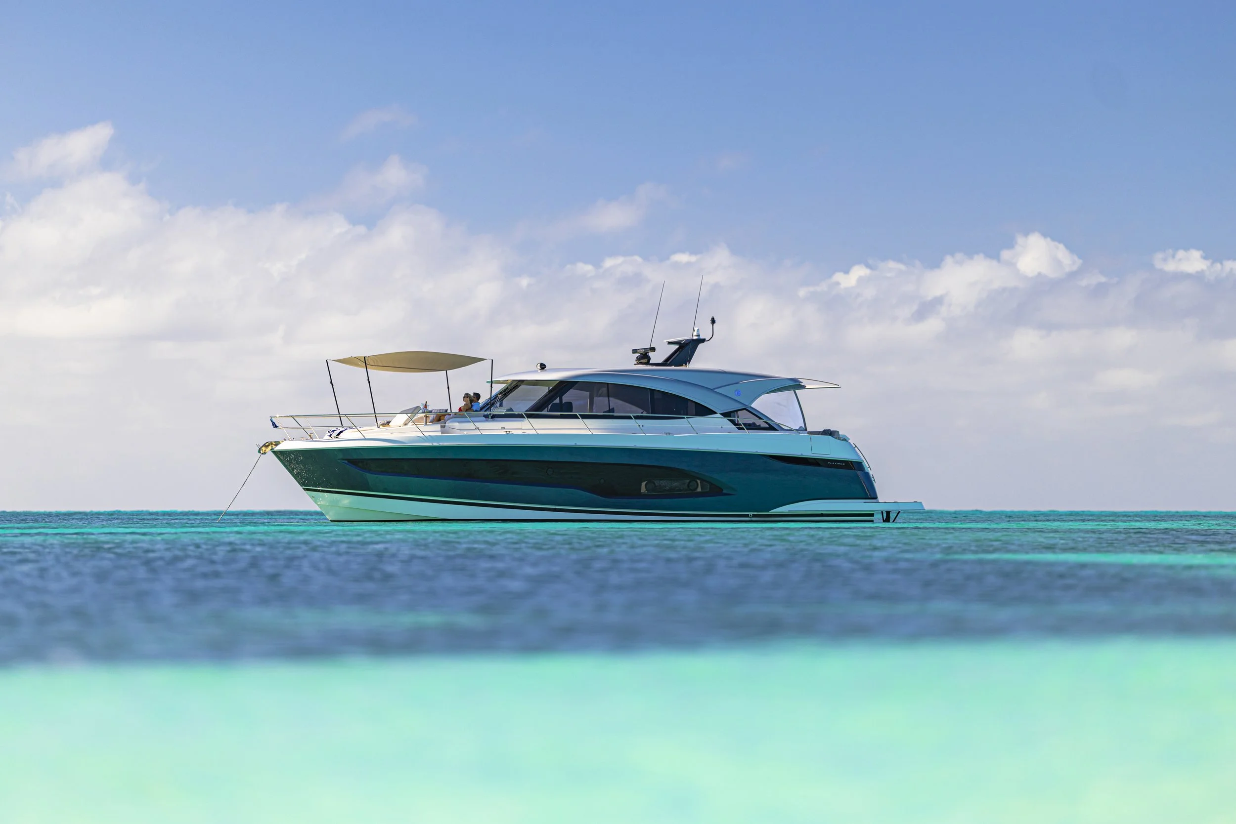 Riviera 5600 Sport Yacht Anchored